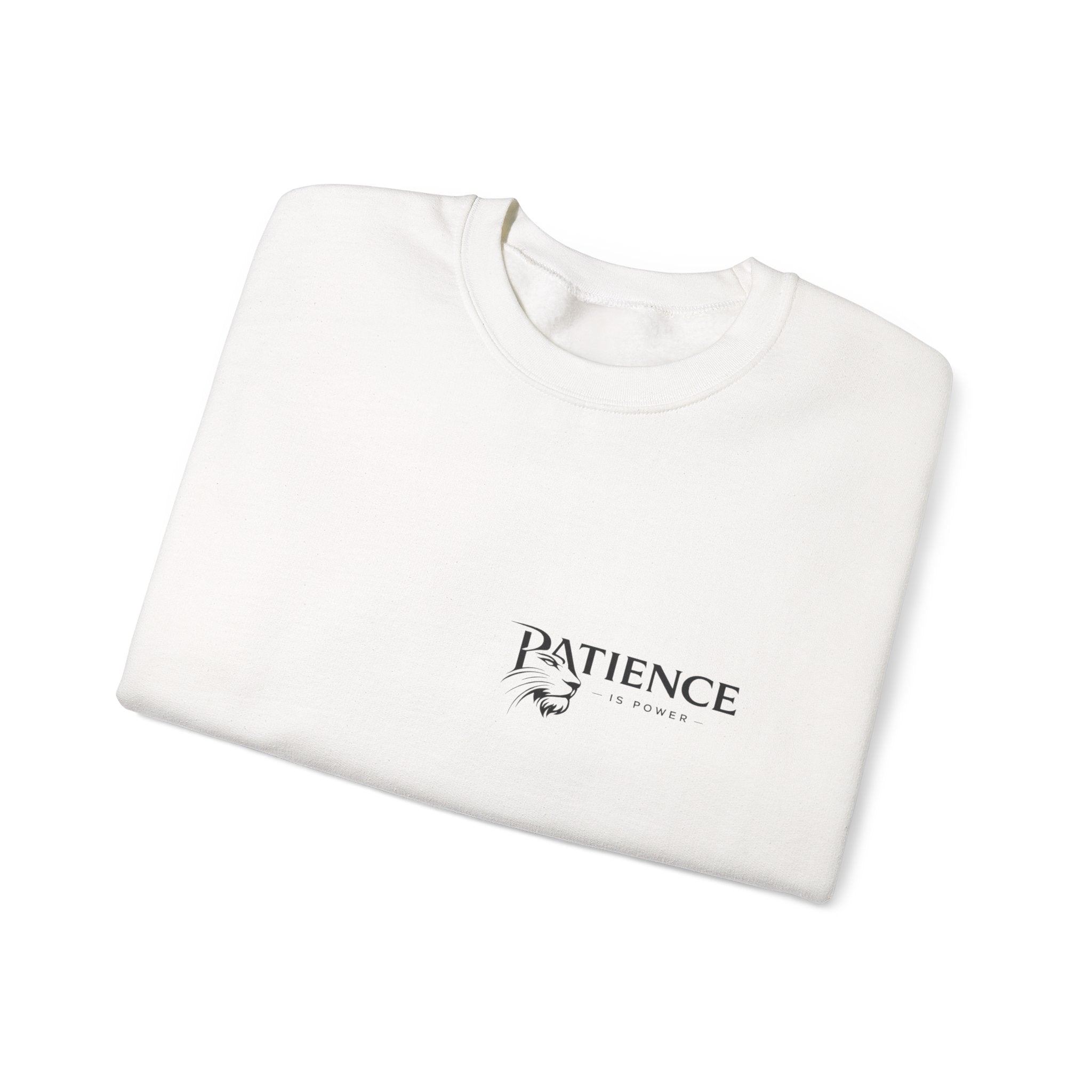 Patience Crewneck Sweatshirt — Minimalist Script Logo Pullover