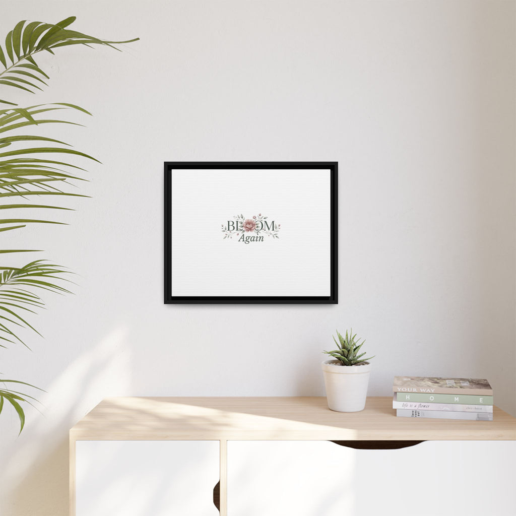 Bless Me Again Floral Matte Canvas Print, Framed Wall Art