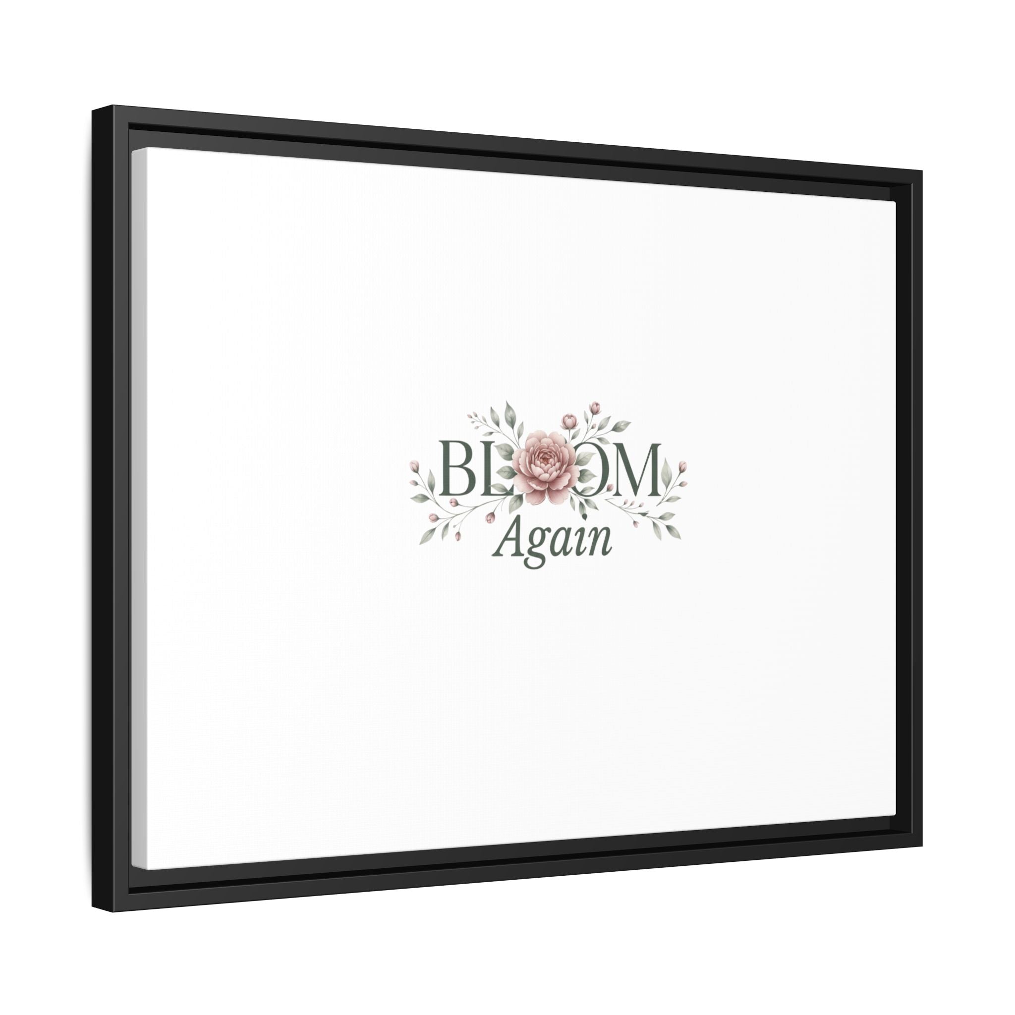 Bless Me Again Floral Matte Canvas Print, Framed Wall Art