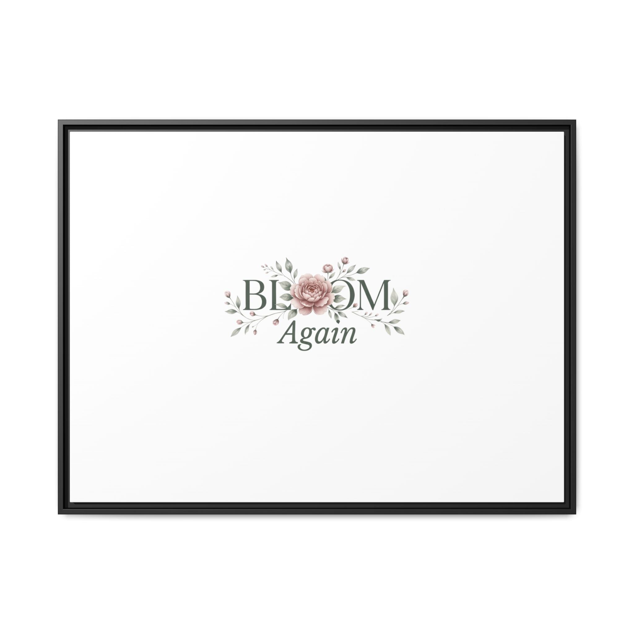 Bless Me Again Floral Matte Canvas Print, Framed Wall Art