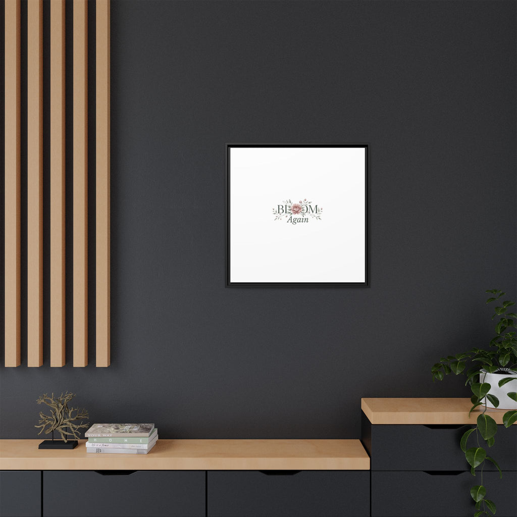 Bless Me Again Floral Matte Canvas Print, Framed Wall Art