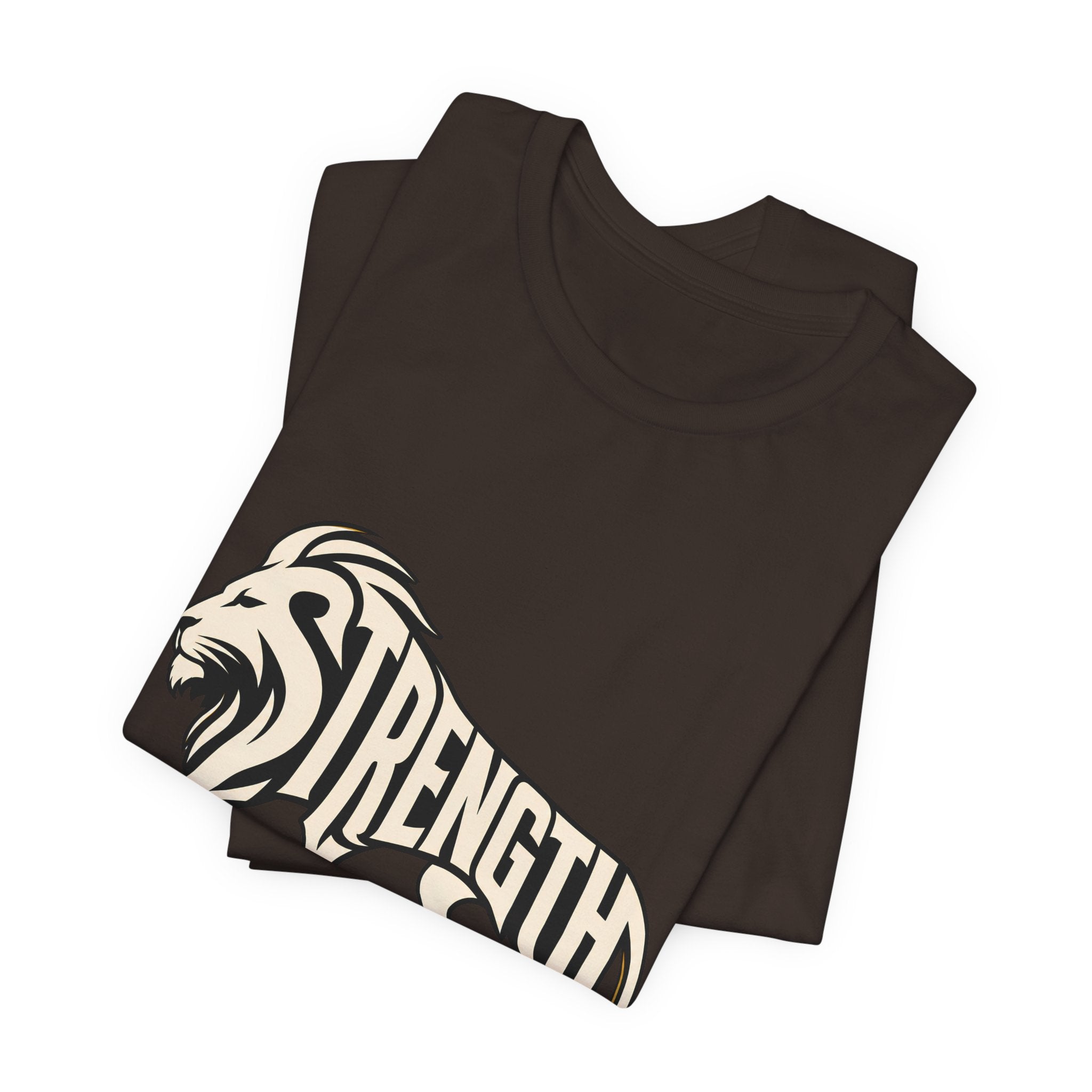 Strength In Pause T-Shirt — Lion Graphic Motivational Tee