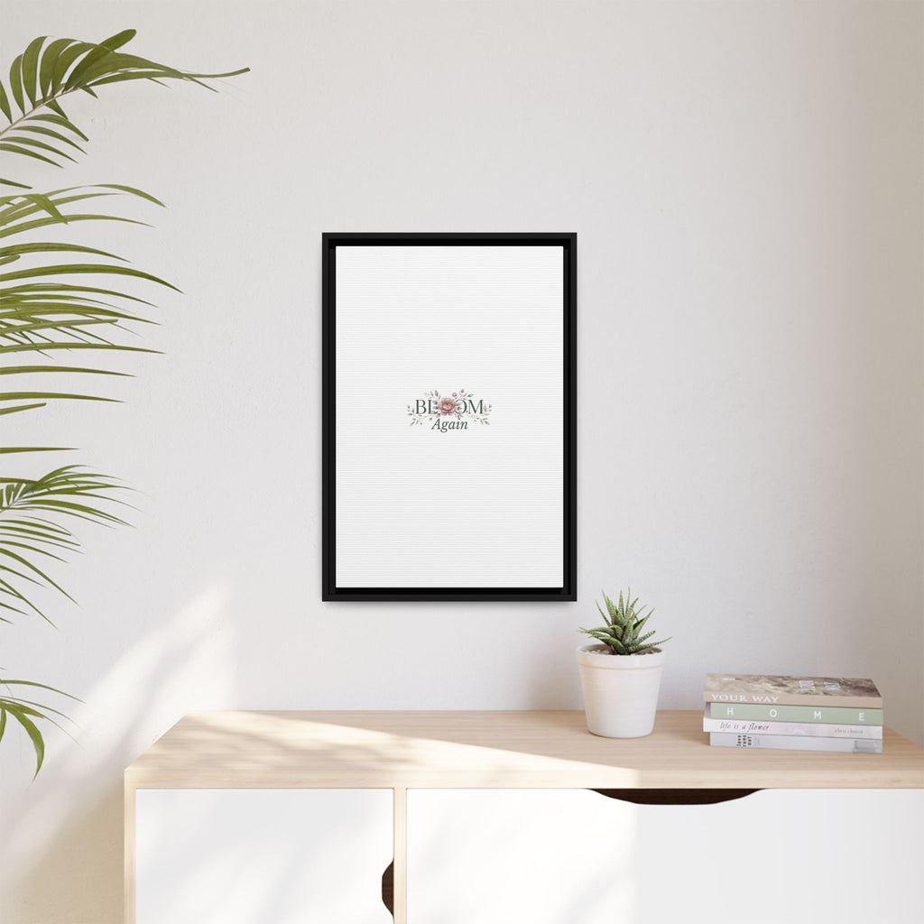 Bless Me Again Floral Matte Canvas Print, Framed Wall Art