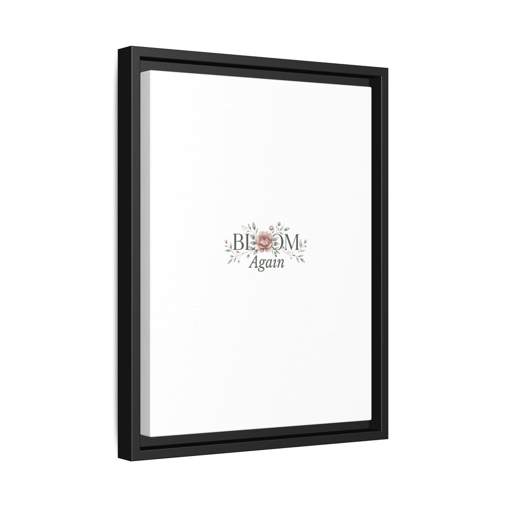 Bless Me Again Floral Matte Canvas Print, Framed Wall Art