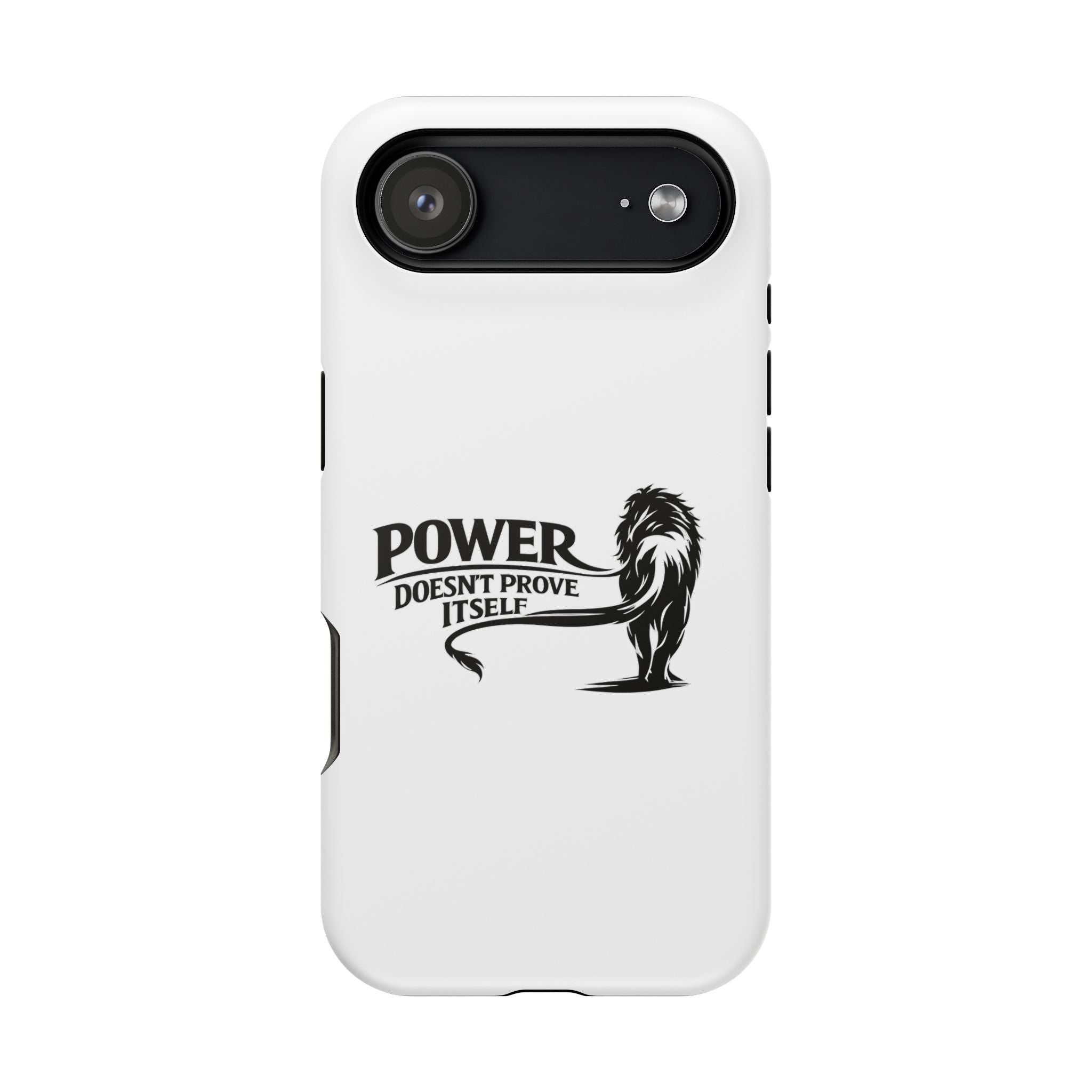 Magnetic Impact-Resistant Phone Case — "Power Doesn't Prove Itself" Lion Design