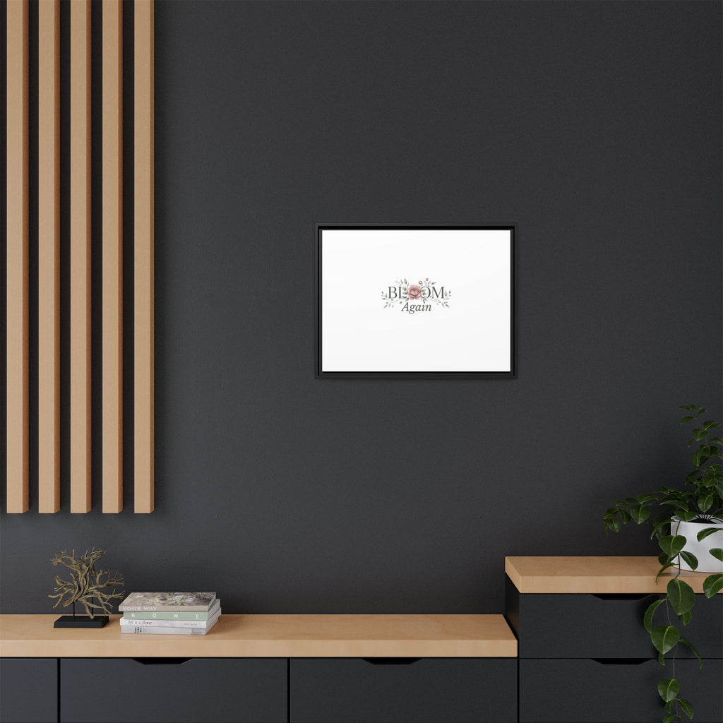 Bless Me Again Floral Matte Canvas Print, Framed Wall Art