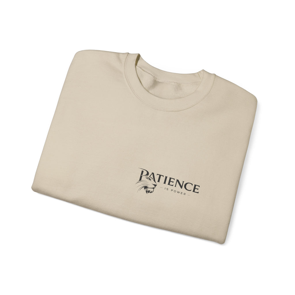 Patience Crewneck Sweatshirt — Minimalist Script Logo Pullover