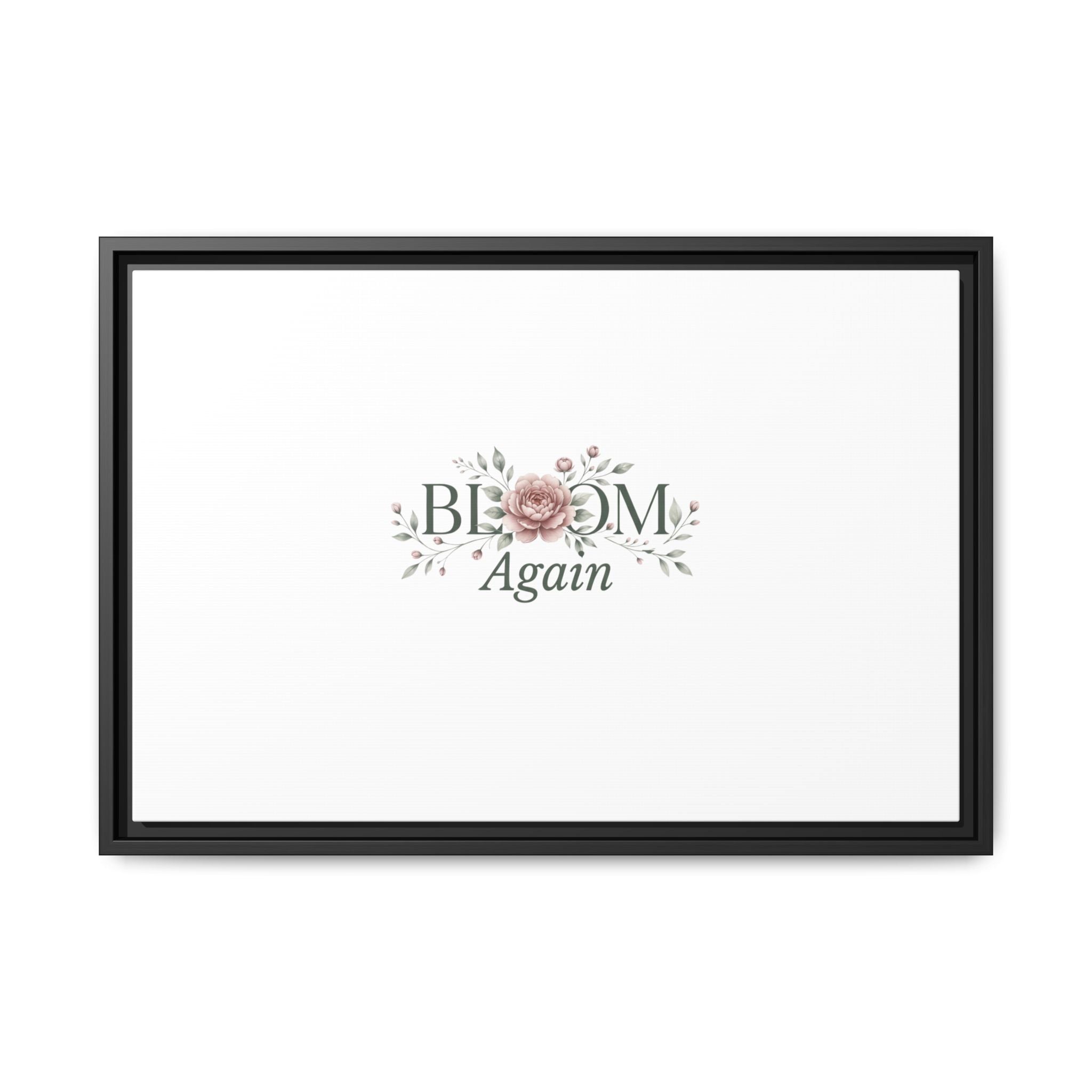 Bless Me Again Floral Matte Canvas Print, Framed Wall Art