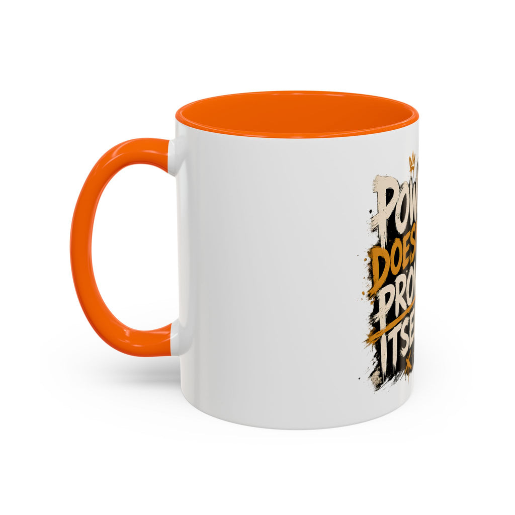 Power Doesn't Prove Itself Lion Accent Coffee Mug — Motivational 11/15oz Gift