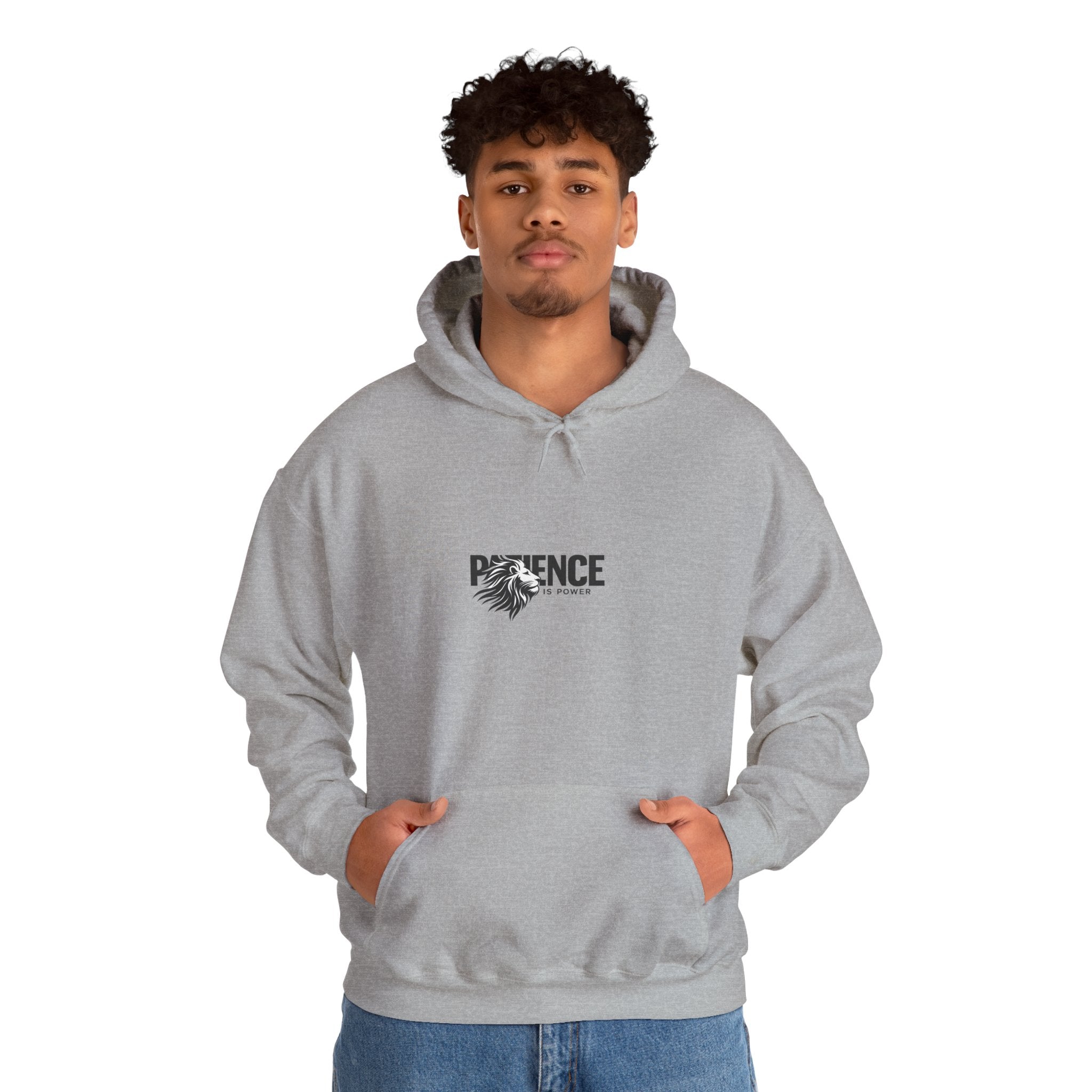 Patience Floral Hoodie — Minimalist Inspirational Graphic Sweatshirt