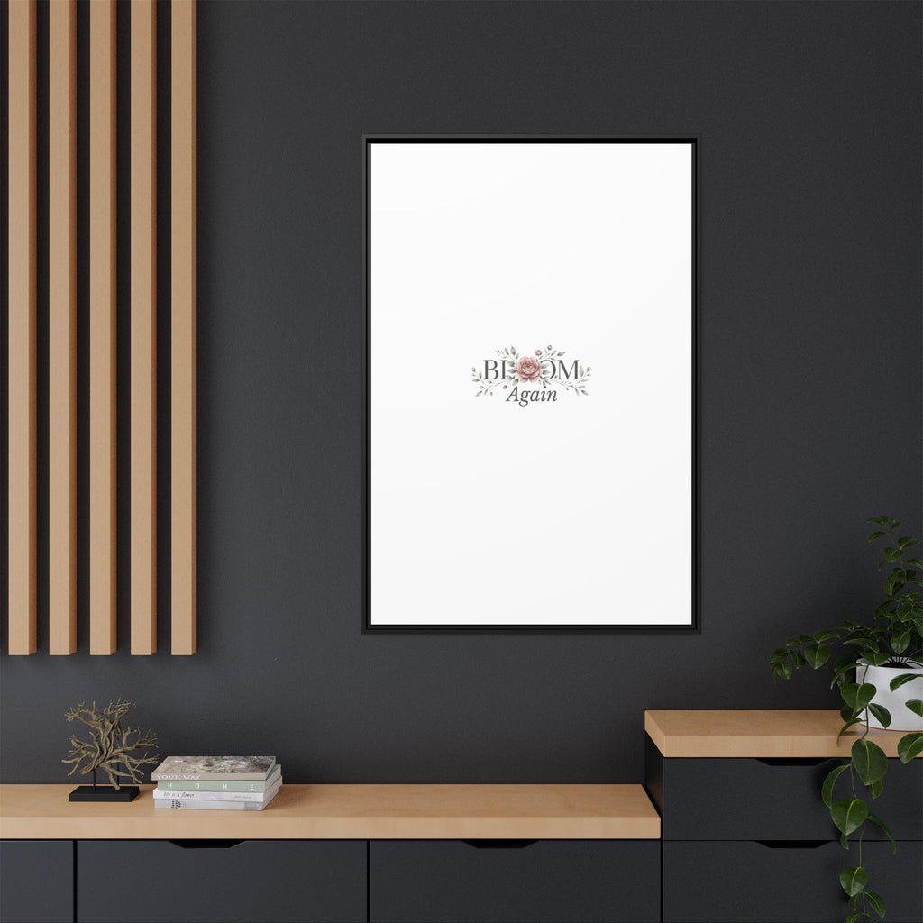 Bless Me Again Floral Matte Canvas Print, Framed Wall Art