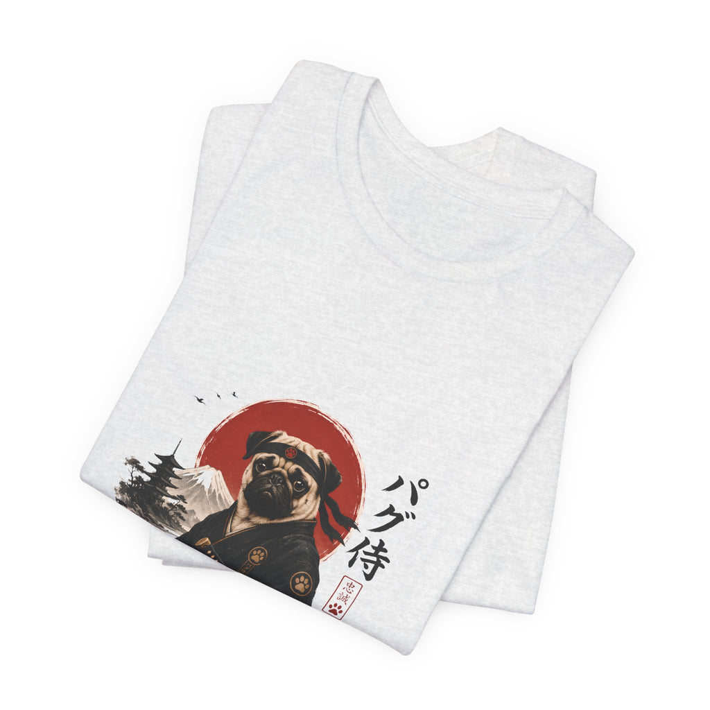 Pug Samurai T‑Shirt — Cute Samurai Pug Graphic Tee