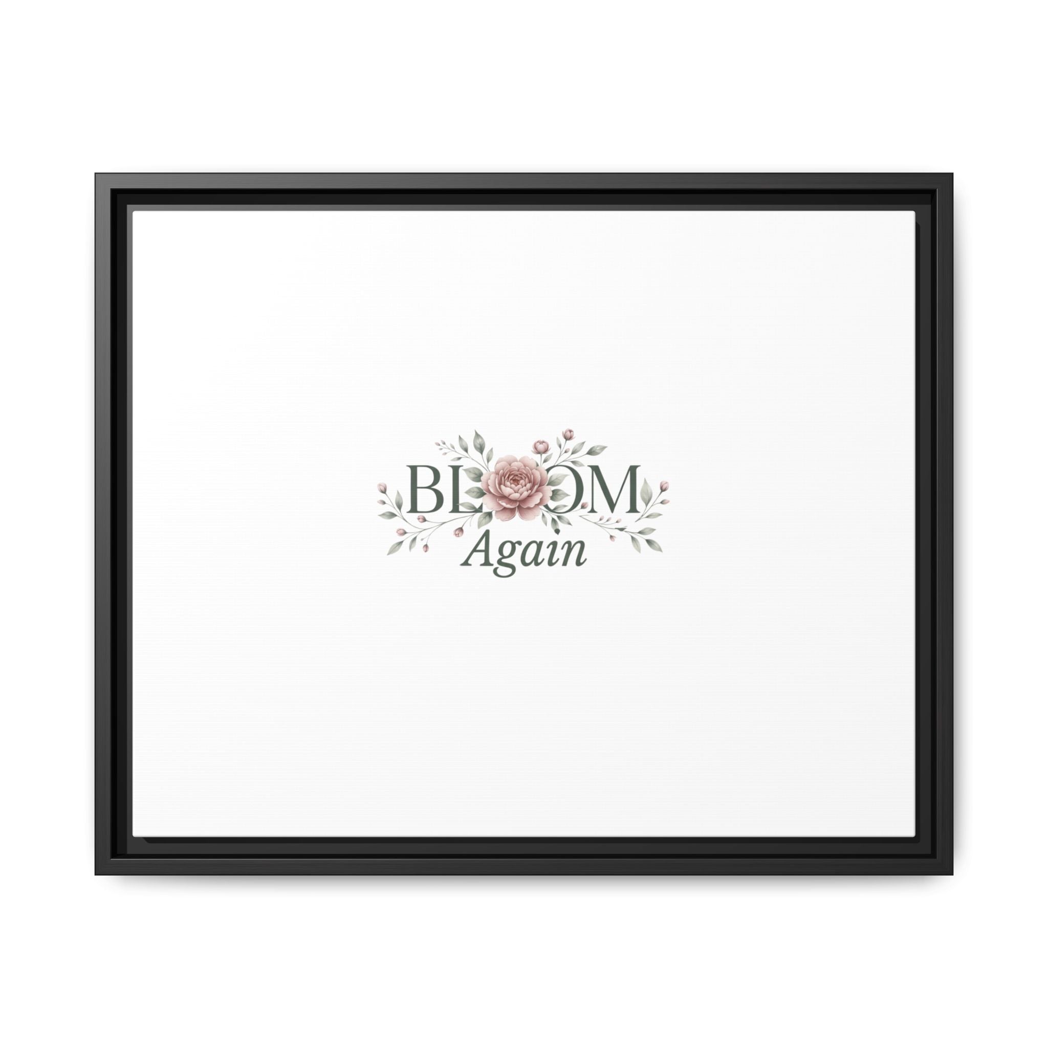 Bless Me Again Floral Matte Canvas Print, Framed Wall Art