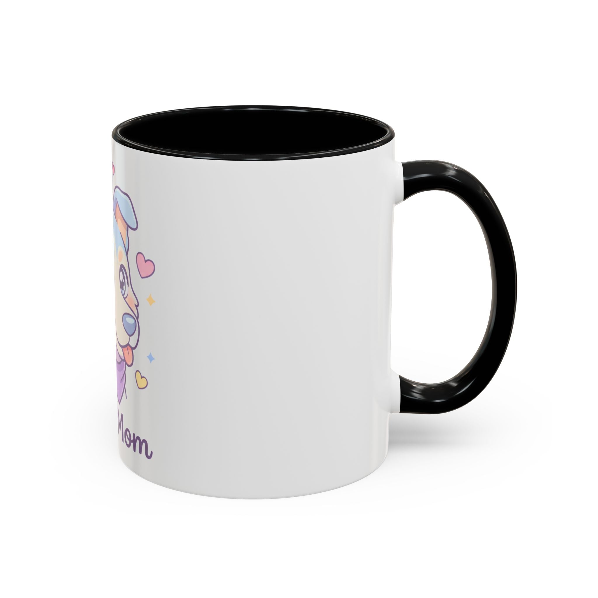 Husky Mom Accent Coffee Mug — Cute Pastel Husky Mother Dog Design (11/15oz)