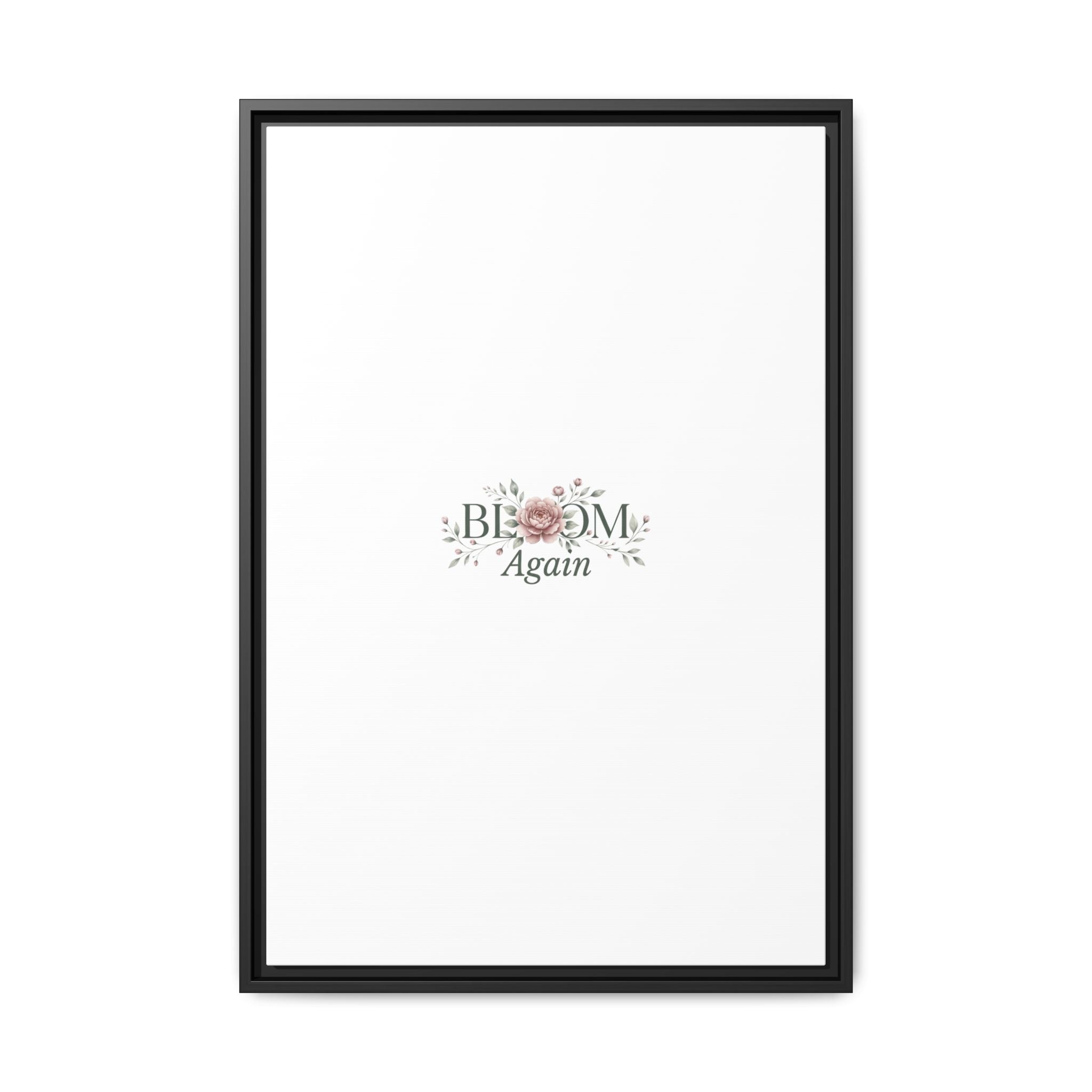 Bless Me Again Floral Matte Canvas Print, Framed Wall Art