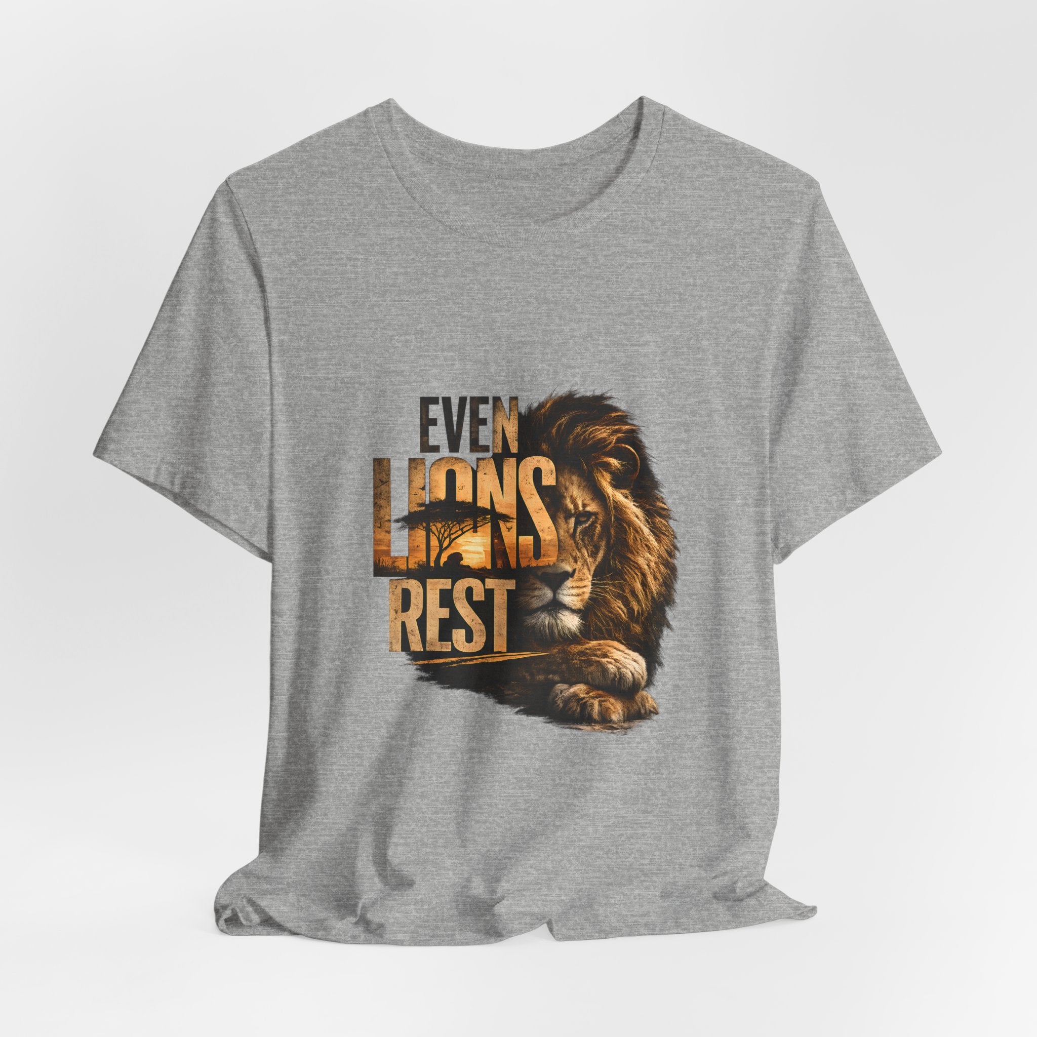 Even Lions Rest T-Shirt — Relaxed Lion Graphic Tee