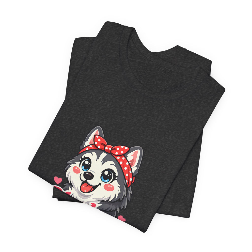 Husky Mom T-Shirt — Cute Cartoon Husky Mom Tee
