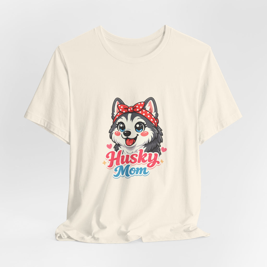 Husky Mom T-Shirt — Cute Cartoon Husky Mom Tee
