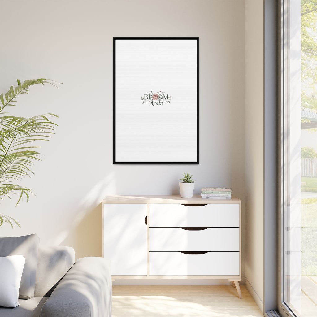 Bless Me Again Floral Matte Canvas Print, Framed Wall Art