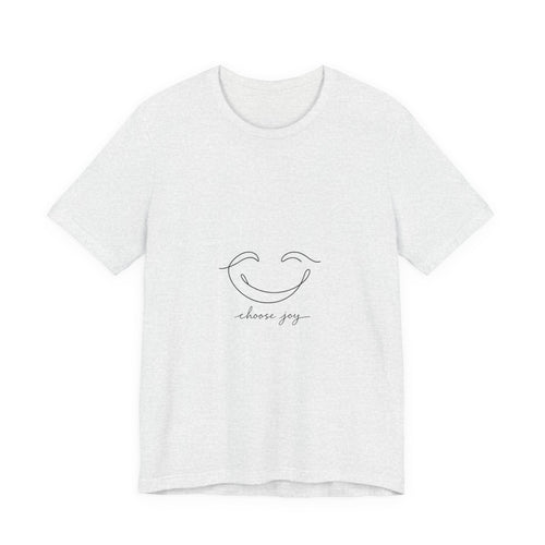 Choose Joy Smiley T-Shirt — Minimalist Positive Vibes Tee