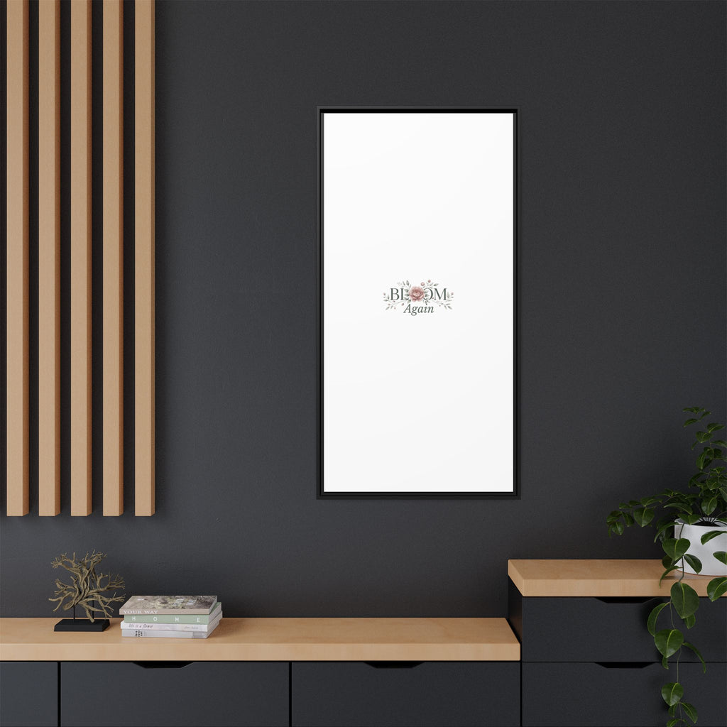 Bless Me Again Floral Matte Canvas Print, Framed Wall Art