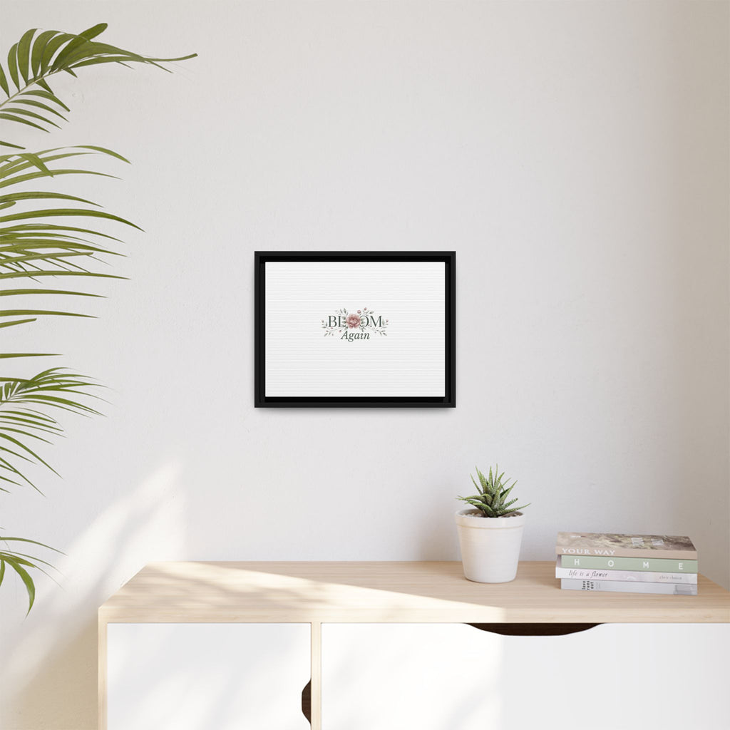 Bless Me Again Floral Matte Canvas Print, Framed Wall Art