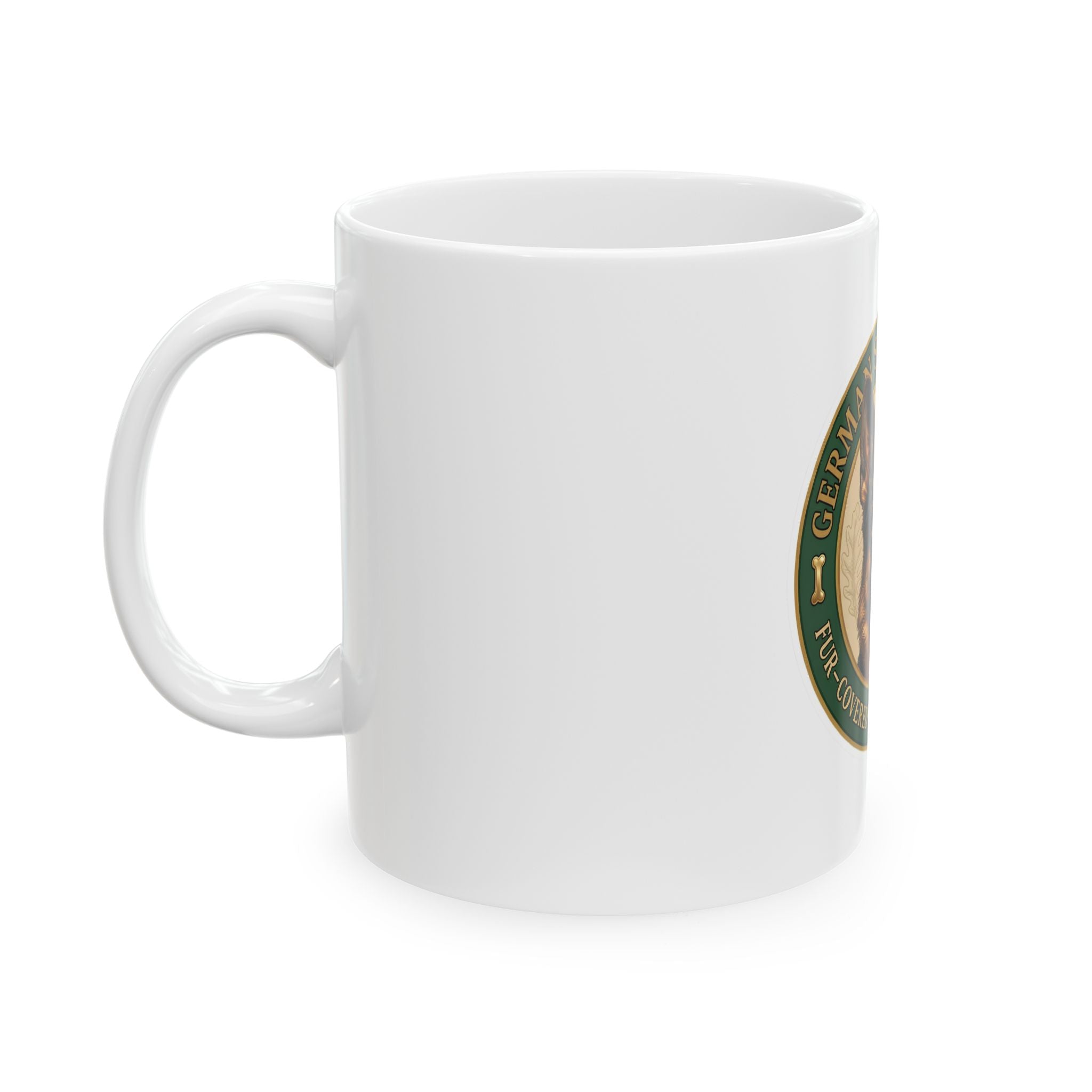 German Shepherd Dad Ceramic Mug — “Fur-Covered Chaos Coordinator” Coffee Cup (11oz/15oz)