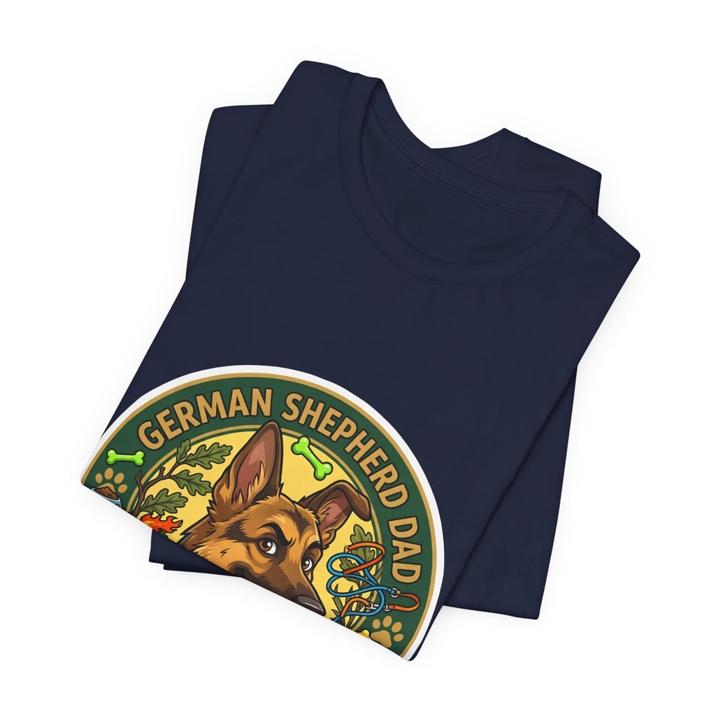 German Shepherd Dad T-Shirt — "German Shepherd Dad" Graphic Tee for Dog Lovers