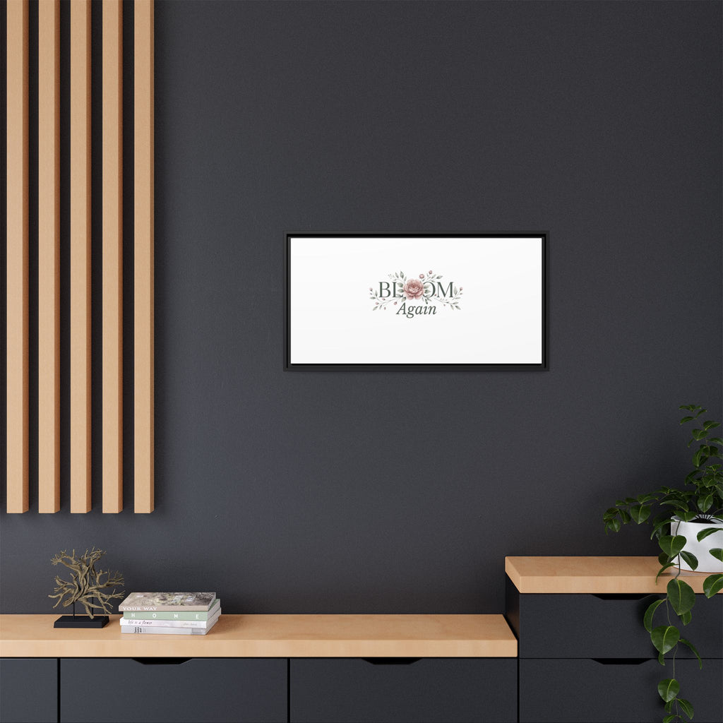 Bless Me Again Floral Matte Canvas Print, Framed Wall Art