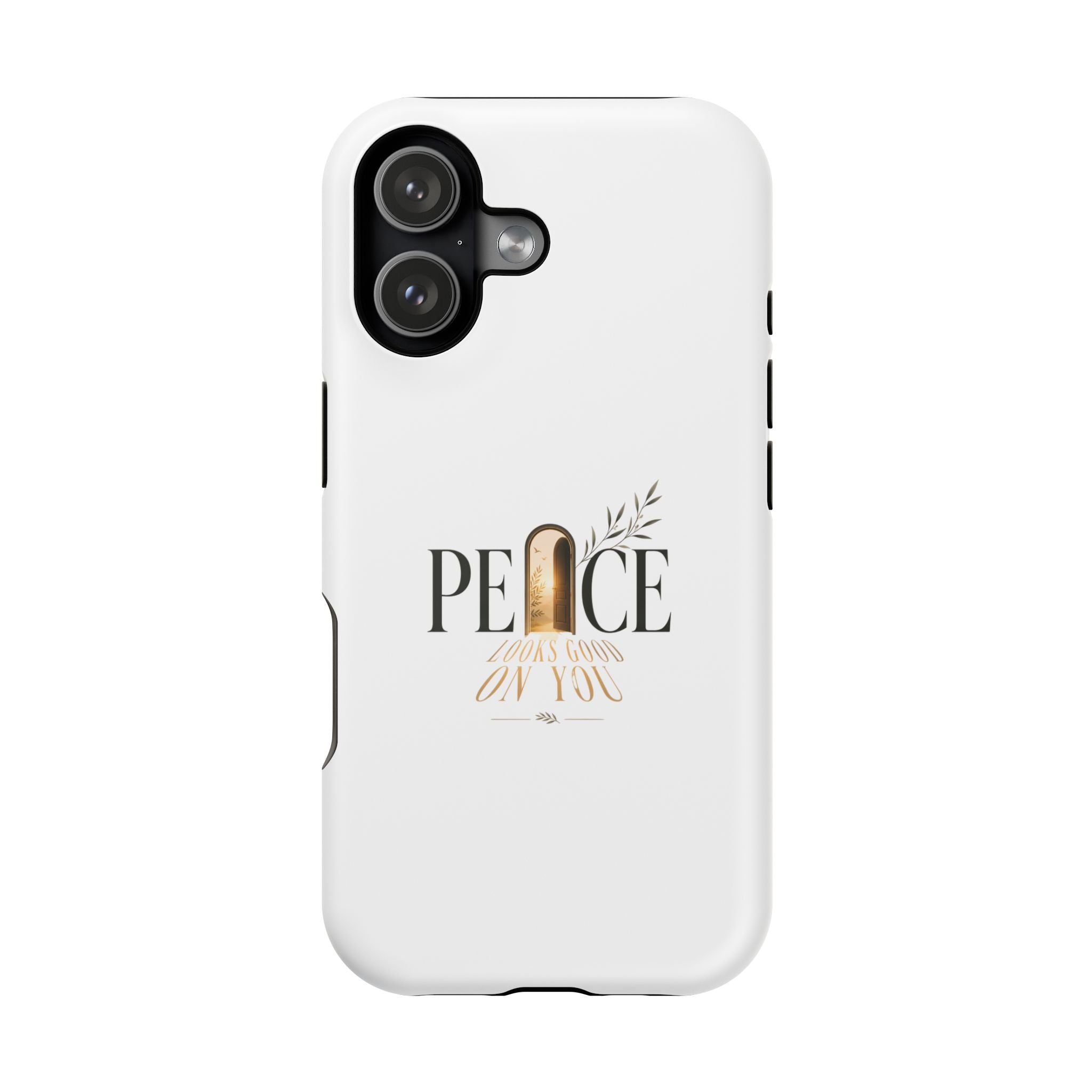 Phone Case — “Peace Be Upon You” Gold Olive Branch Magnetic Impact-Resistant Case