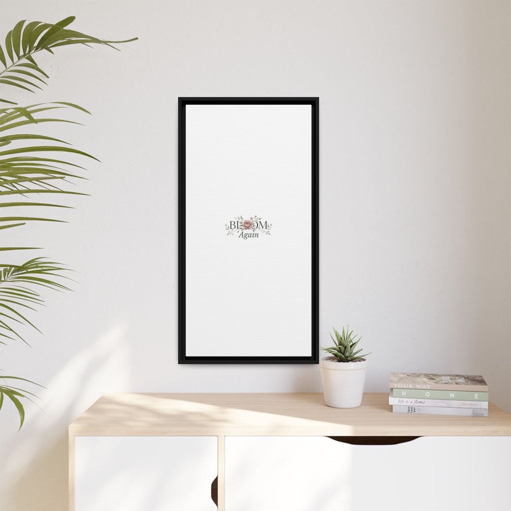 Bless Me Again Floral Matte Canvas Print, Framed Wall Art