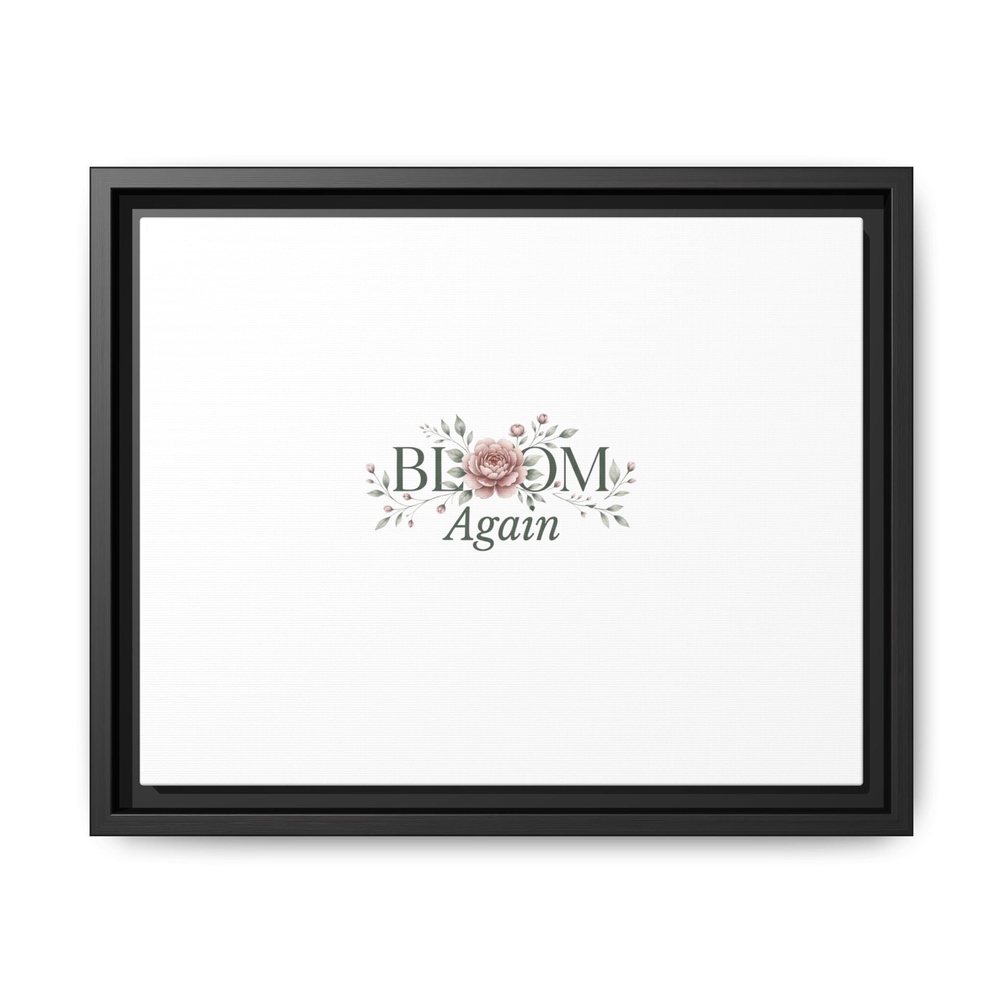 Bless Me Again Floral Matte Canvas Print, Framed Wall Art