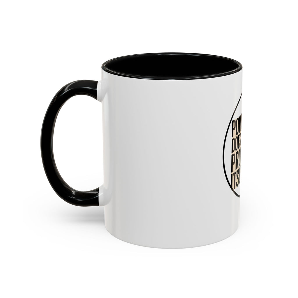 Power Doesn't Prove Itself Lion Coffee Mug — Motivational Accent Mug (11/15 oz)