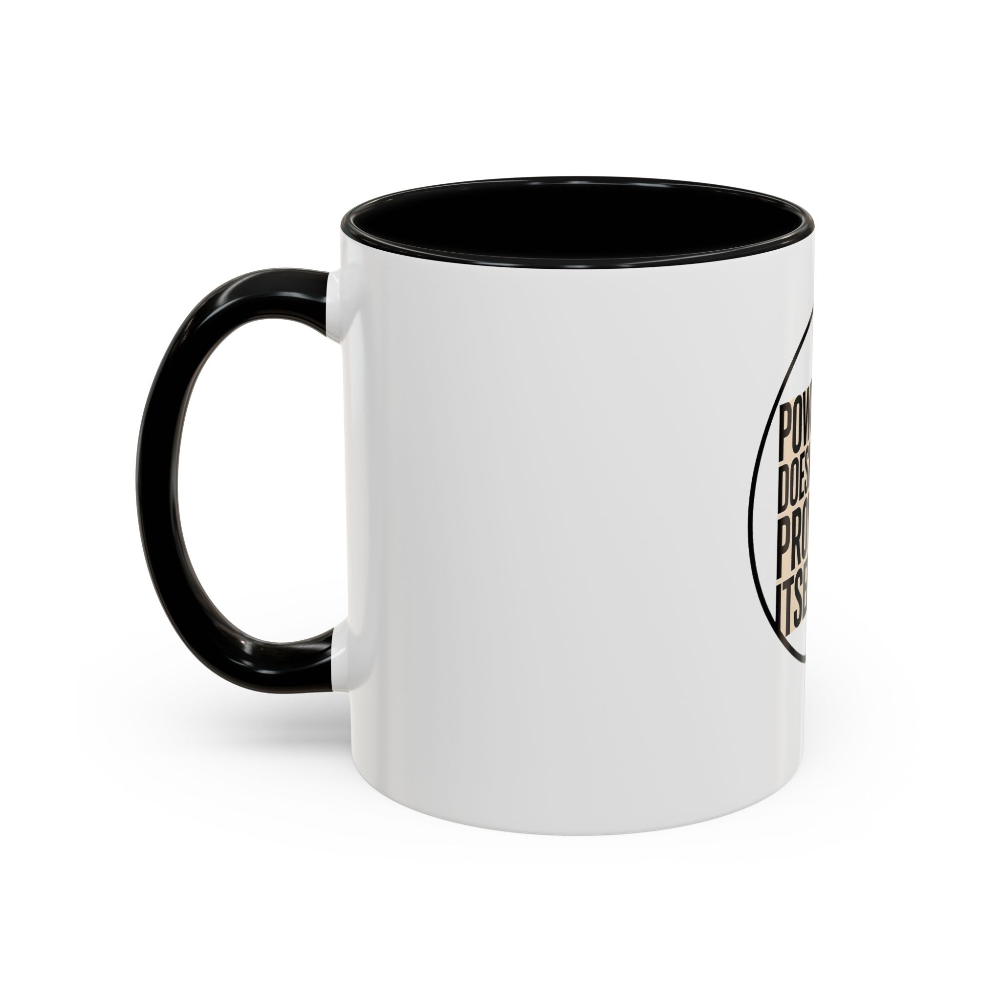 Power Doesn't Prove Itself Lion Coffee Mug — Motivational Accent Mug (11/15 oz)