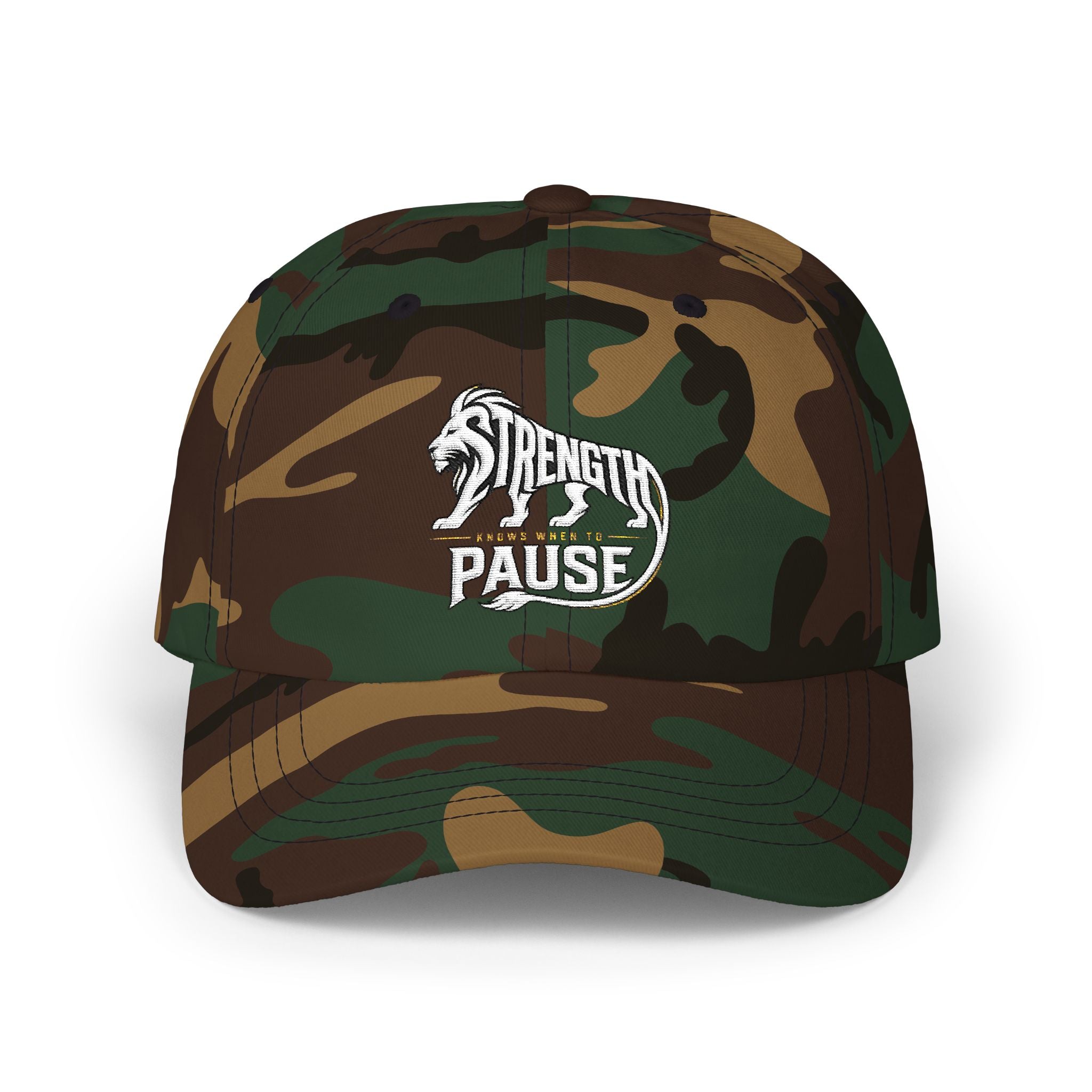 Dad Cap — 'Strength in Paws' Embroidered Bear Logo
