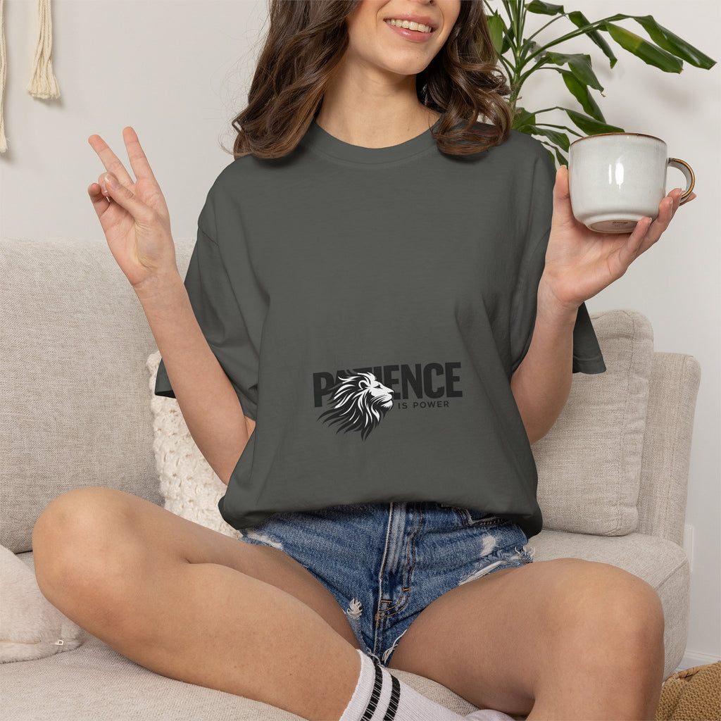 Patience Is Power Lion Graphic T-Shirt