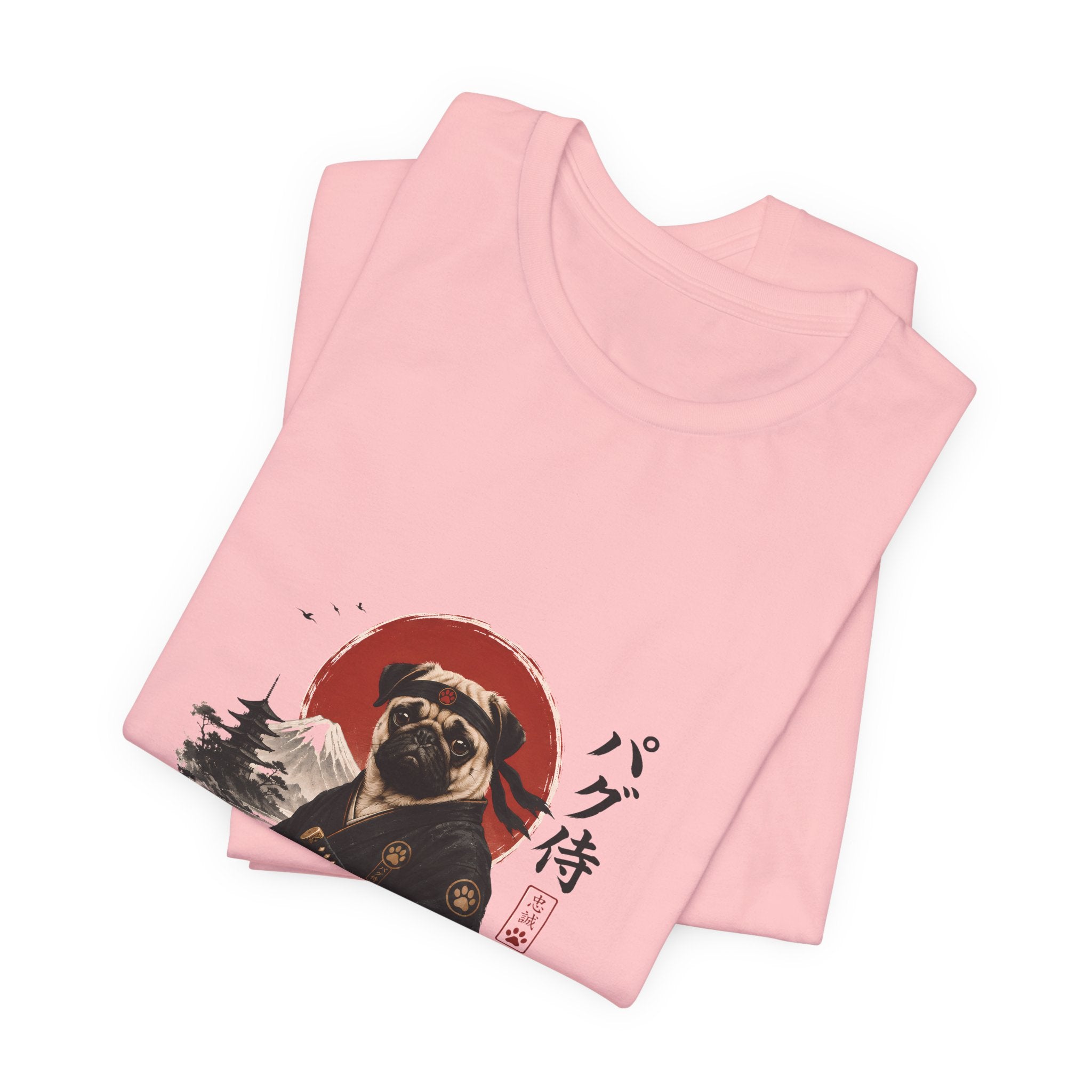 Pug Samurai T‑Shirt — Cute Samurai Pug Graphic Tee
