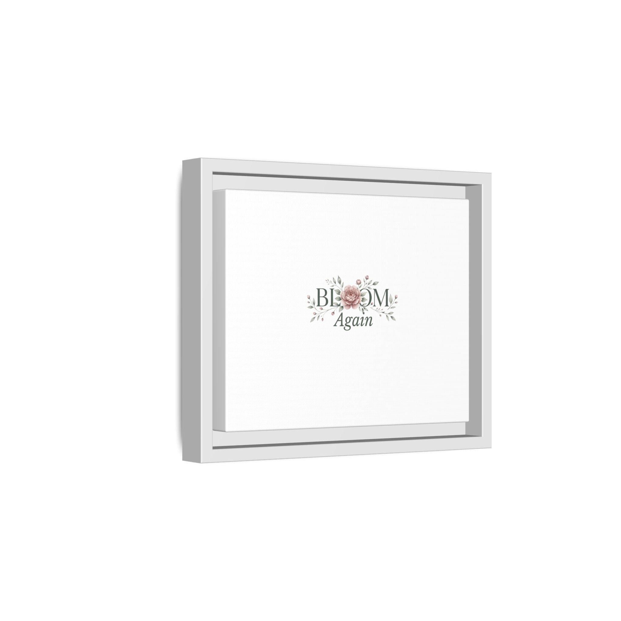 Bless Me Again Floral Matte Canvas Print, Framed Wall Art