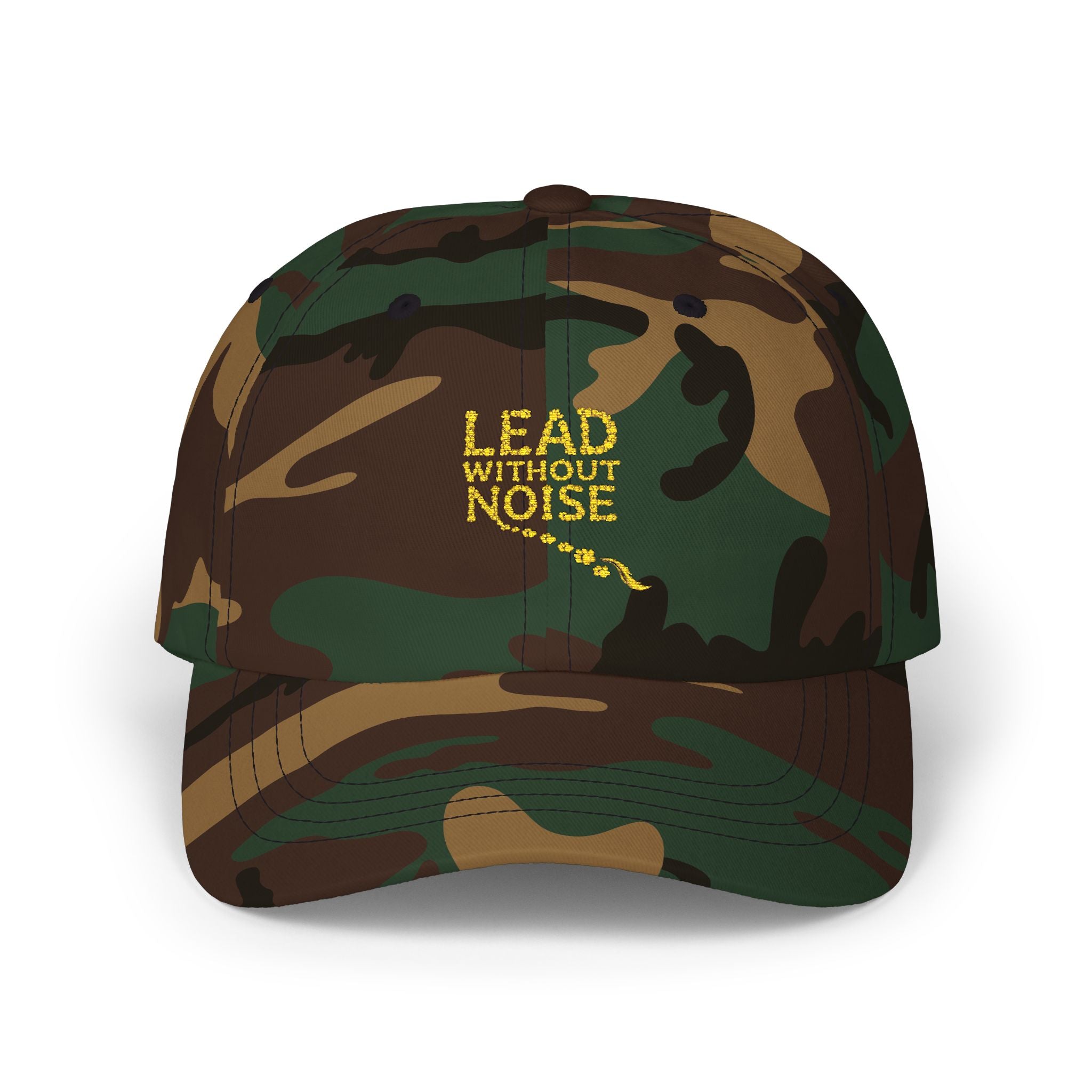 Dad Cap — "Lead Without Noise" Embroidered Casual Baseball Hat