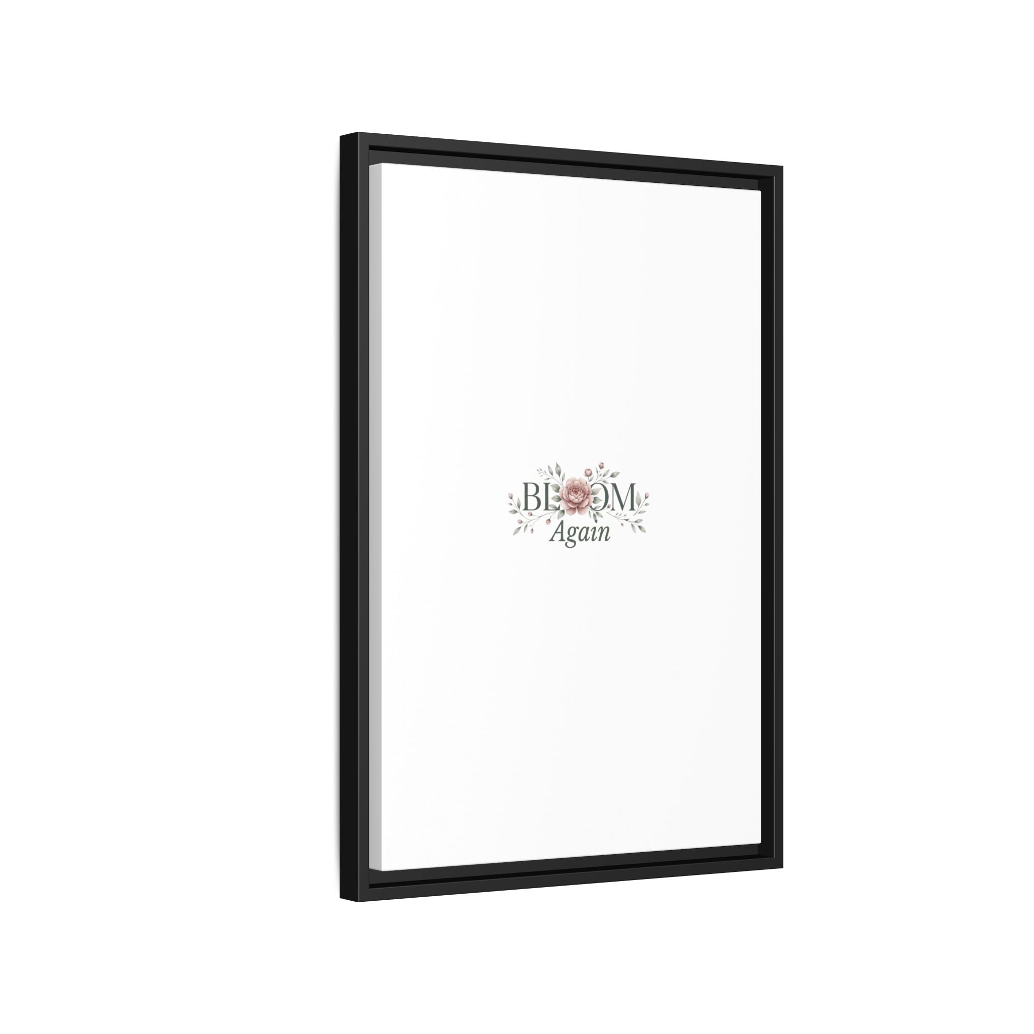 Bless Me Again Floral Matte Canvas Print, Framed Wall Art