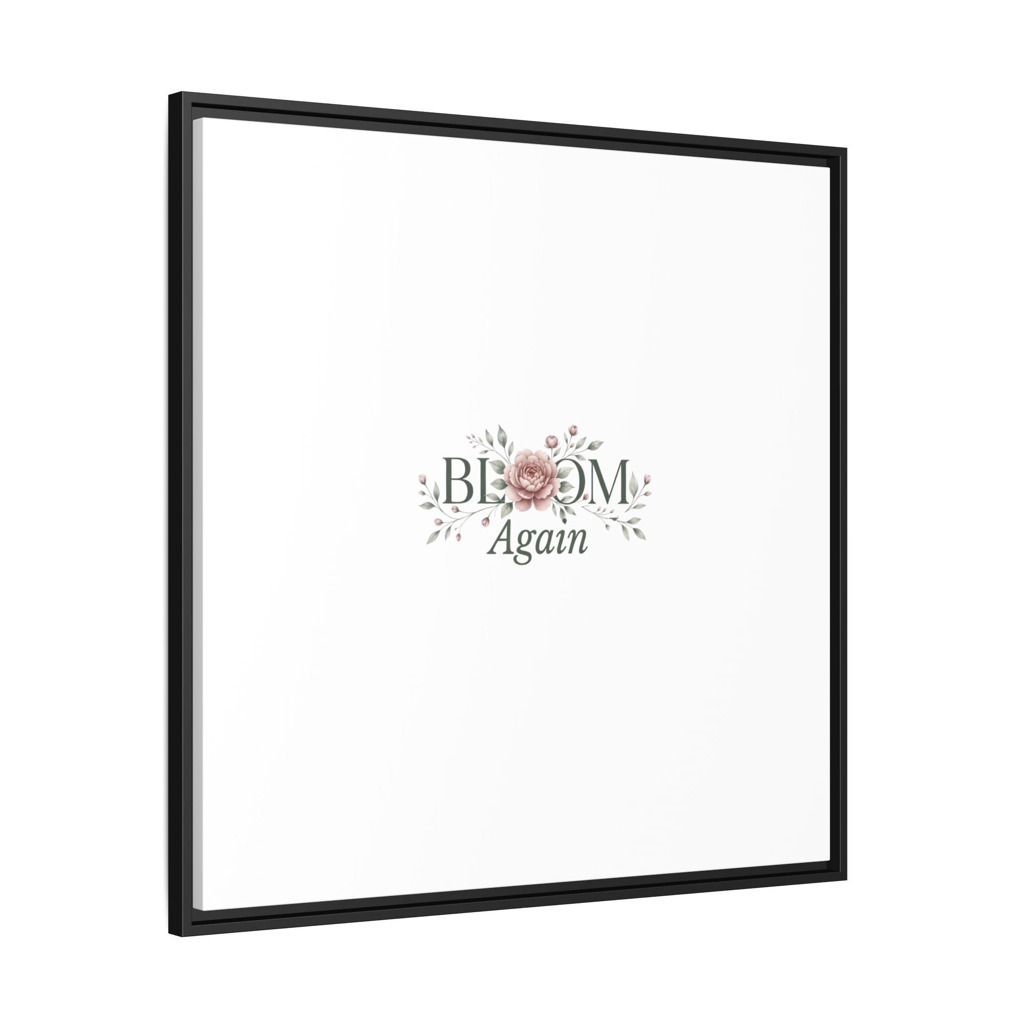 Bless Me Again Floral Matte Canvas Print, Framed Wall Art
