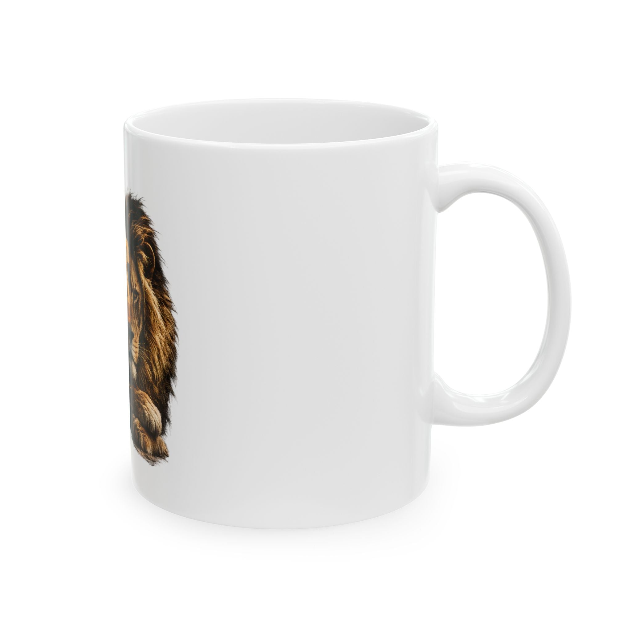 Even Lions Rest Lion Graphic Mug — Inspirational Wildlife Coffee Cup (11oz/15oz)