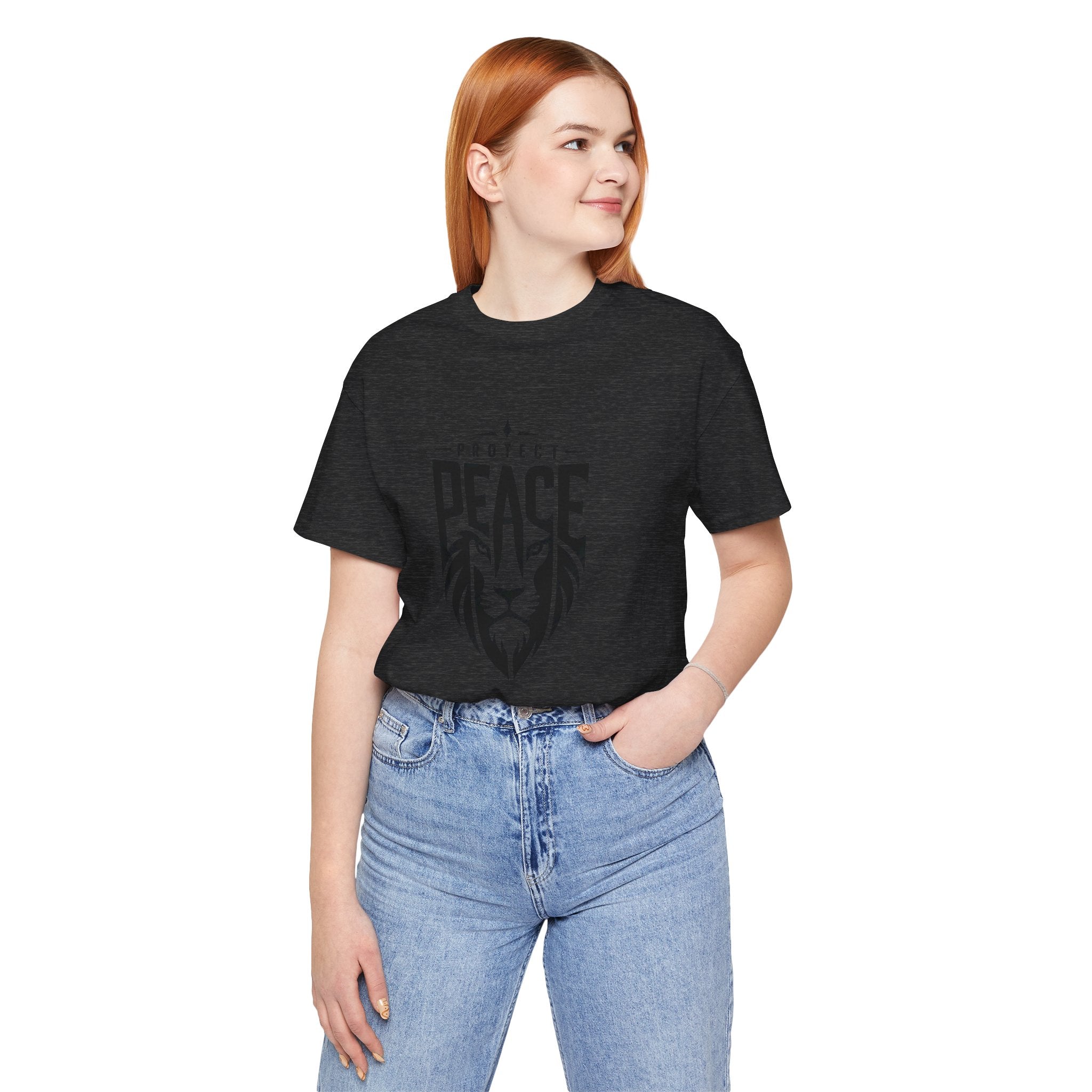 Protect Peace Lion T-Shirt — Graphic Tee with Lion Shield Design
