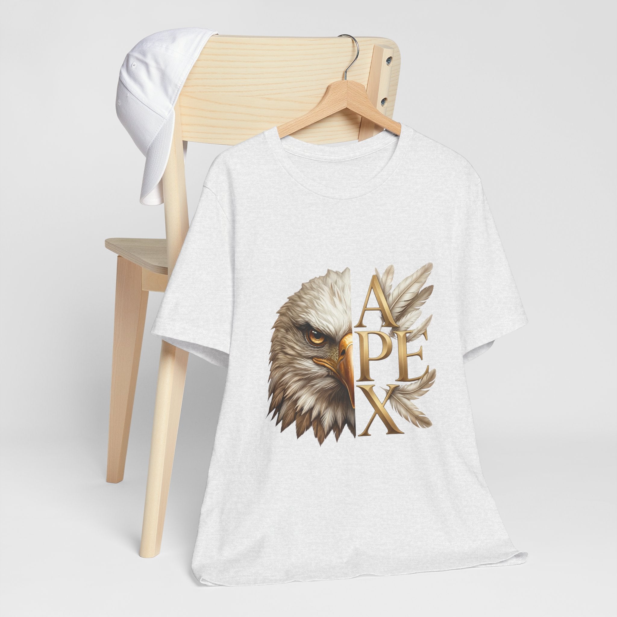 Apex Eagle T‑Shirt — Majestic Eagle Head with 'APEX' Gold Lettering