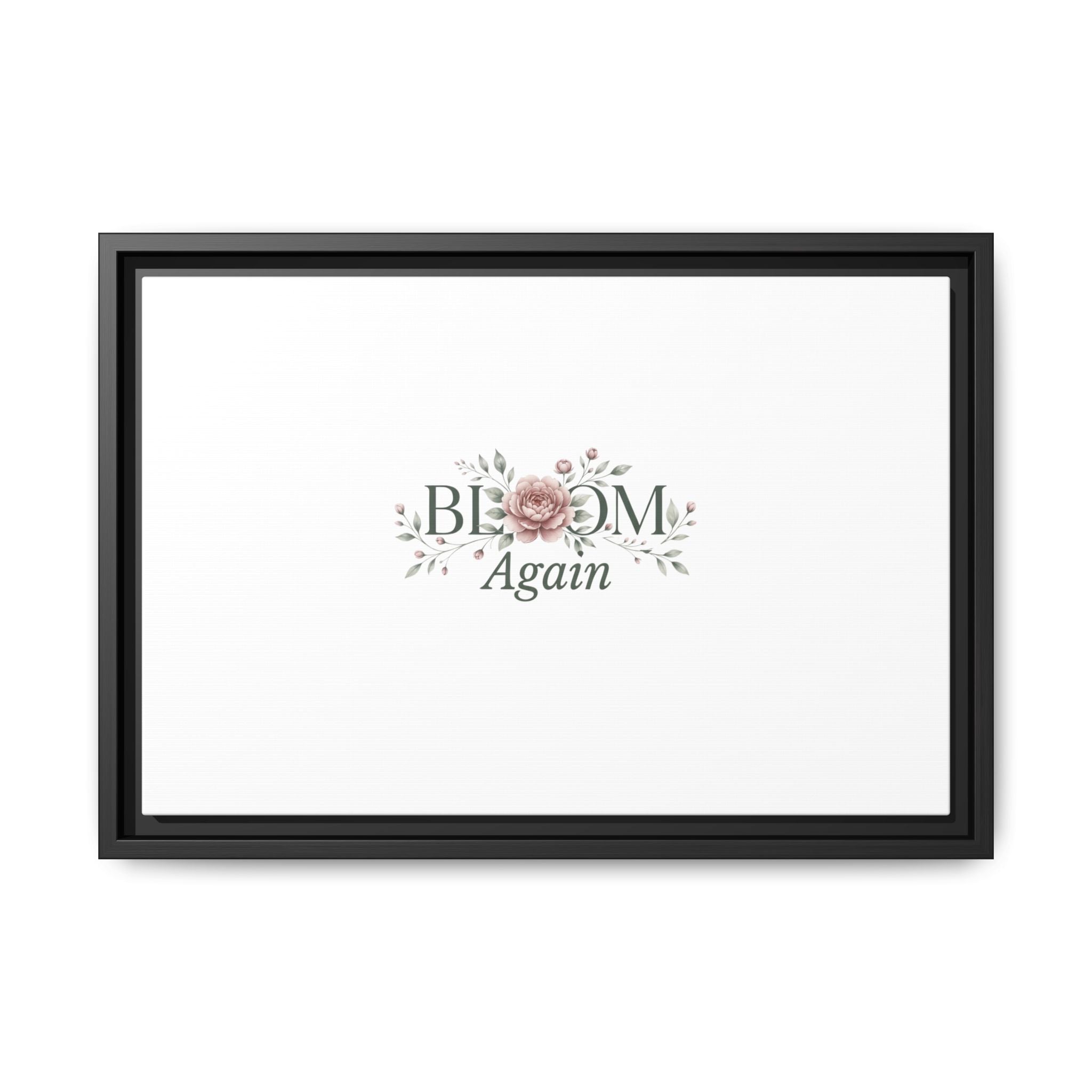 Bless Me Again Floral Matte Canvas Print, Framed Wall Art