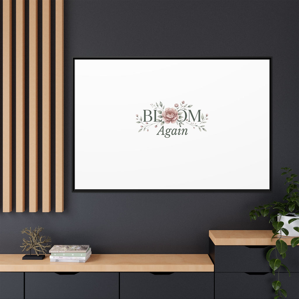 Bless Me Again Floral Matte Canvas Print, Framed Wall Art