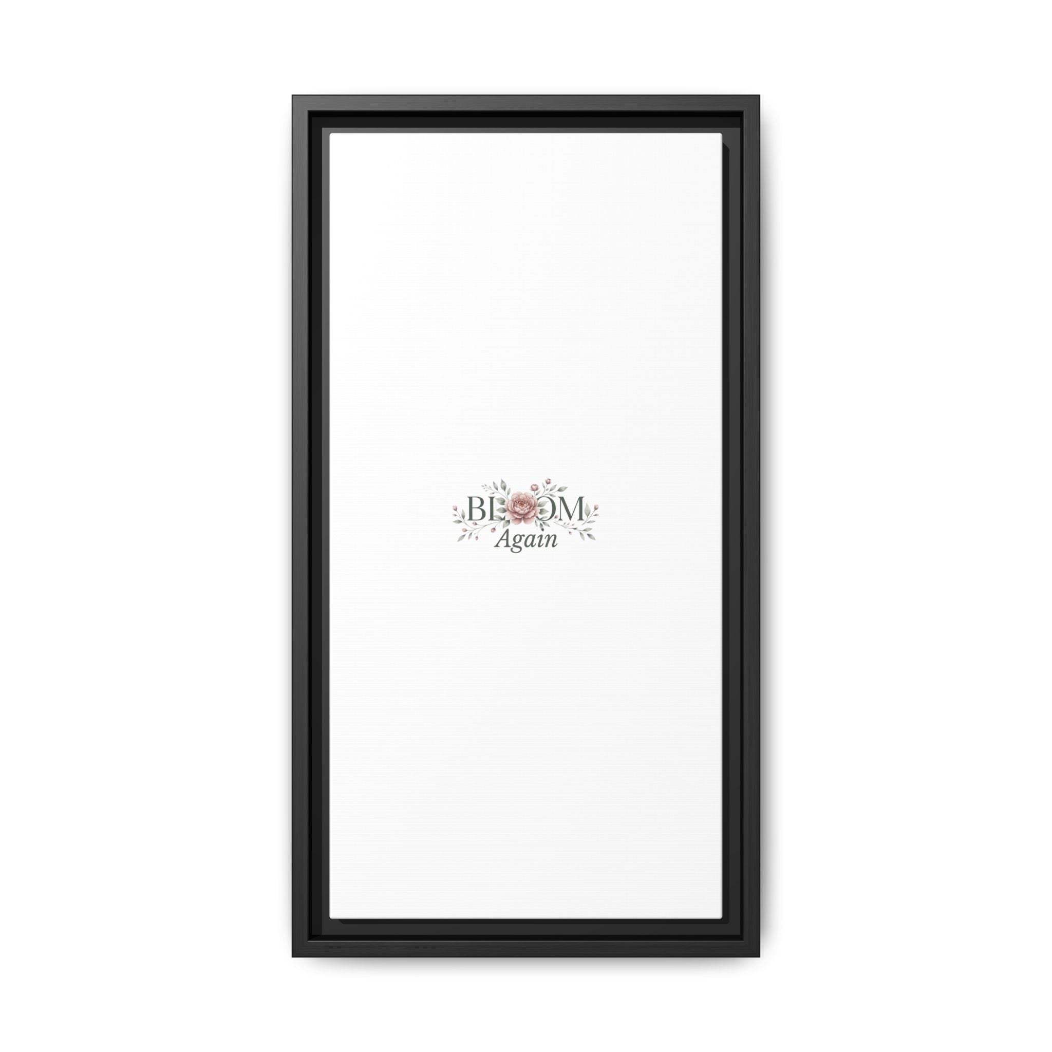 Bless Me Again Floral Matte Canvas Print, Framed Wall Art