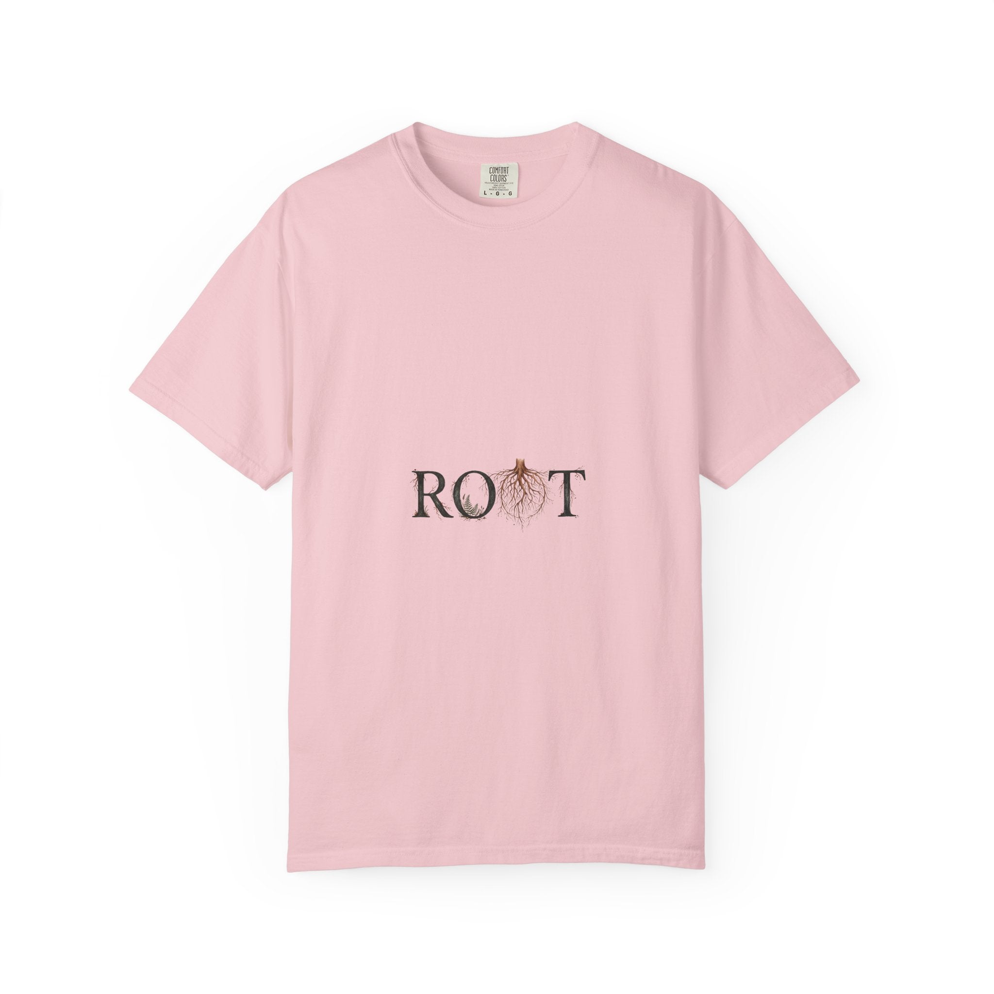 Root Floral Graphic T-Shirt — 'ROOT' Botanical Typography Tee