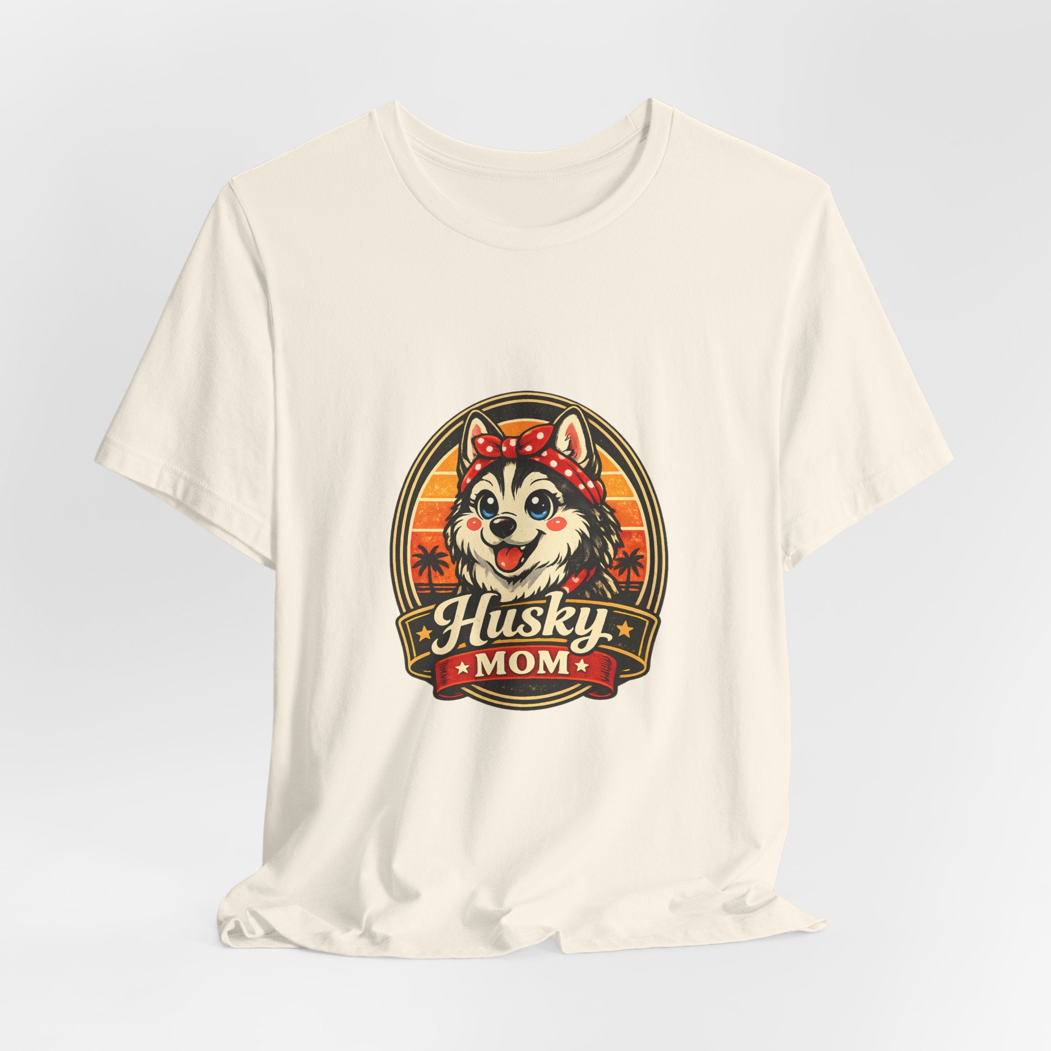 Husky Mom T‑Shirt — Retro Husky Pet Mom Tee