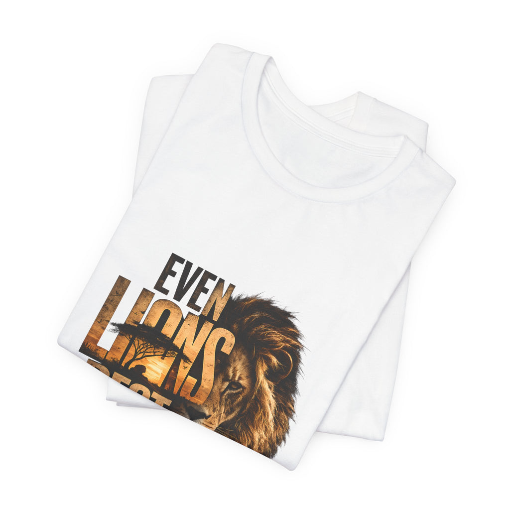 Even Lions Rest T-Shirt — Relaxed Lion Graphic Tee